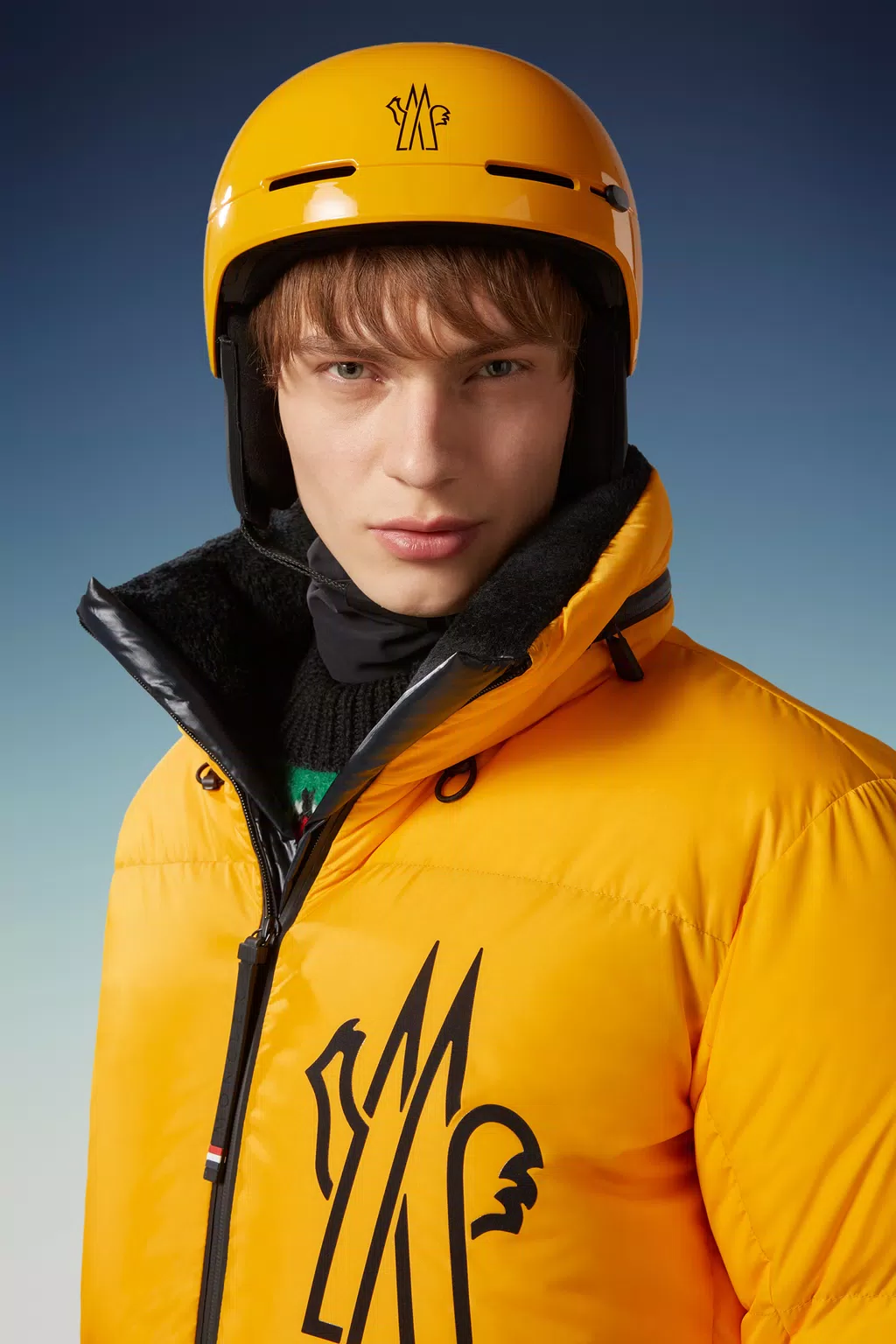 Sunny Yellow Logo Ski Helmet - Ski Helmets for Men | Moncler US