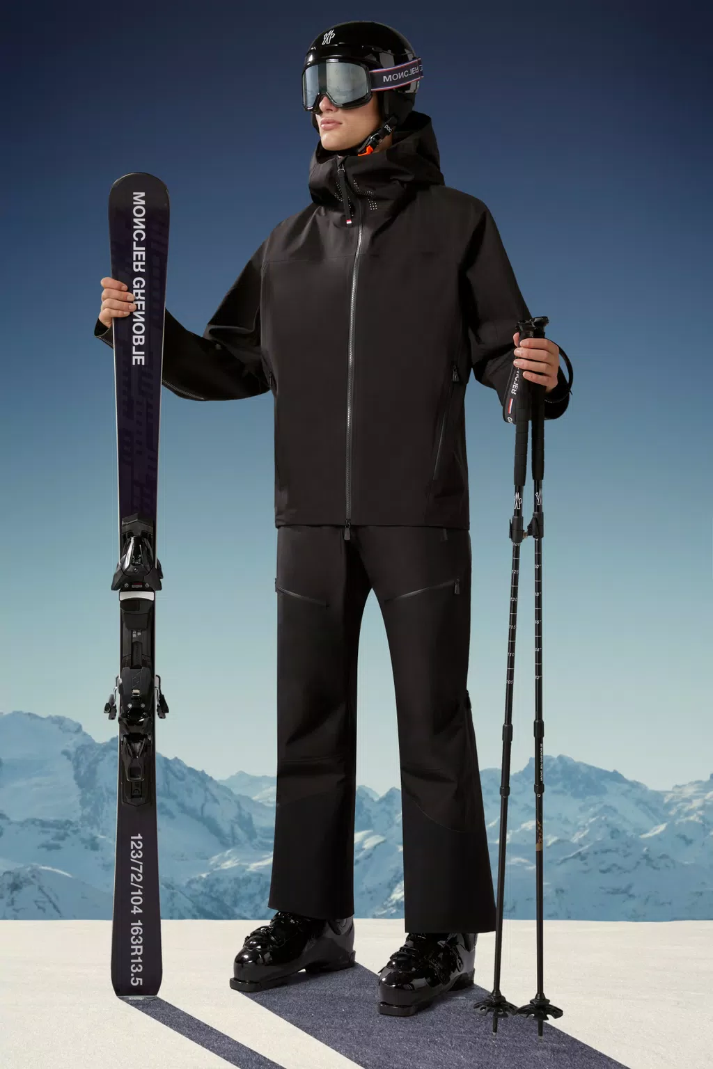 Hinterburg Ski-Jacke Herren Schwarz Moncler 1