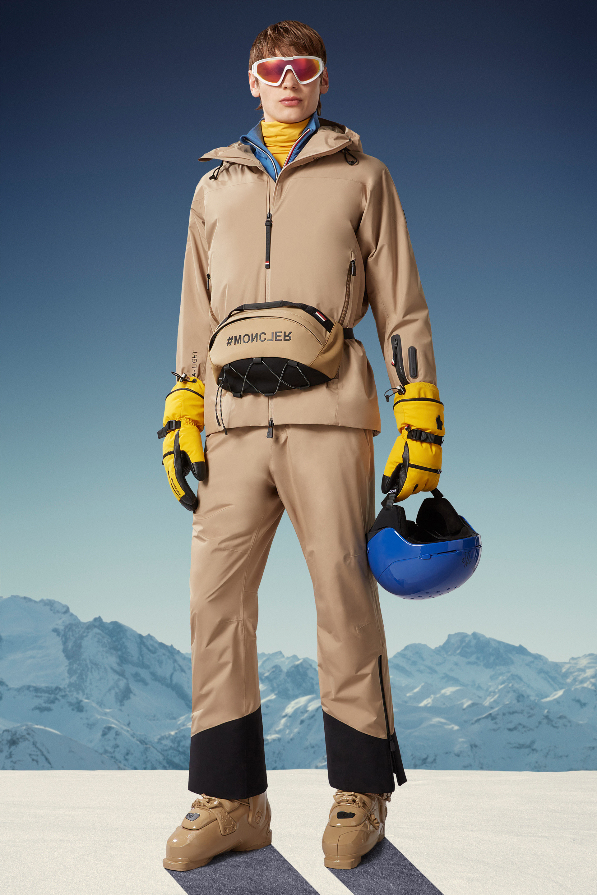 Khaki Montgirod Ski Jacket - Short Down Jackets for Men