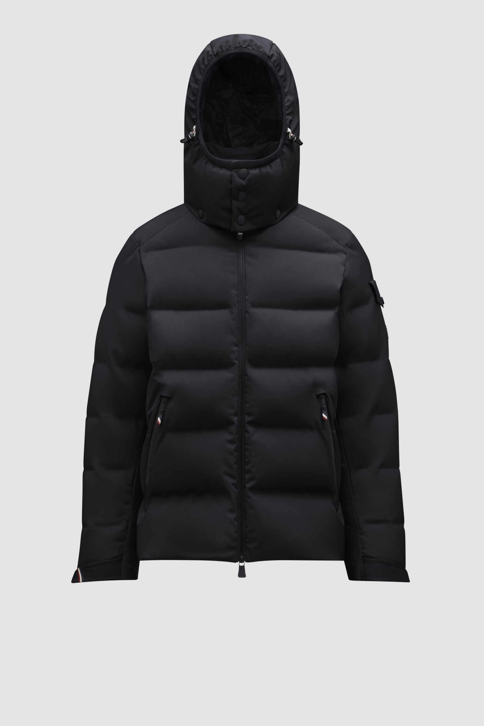 Black Montgetech Short Down Jacket - Short Down Jackets for Men 