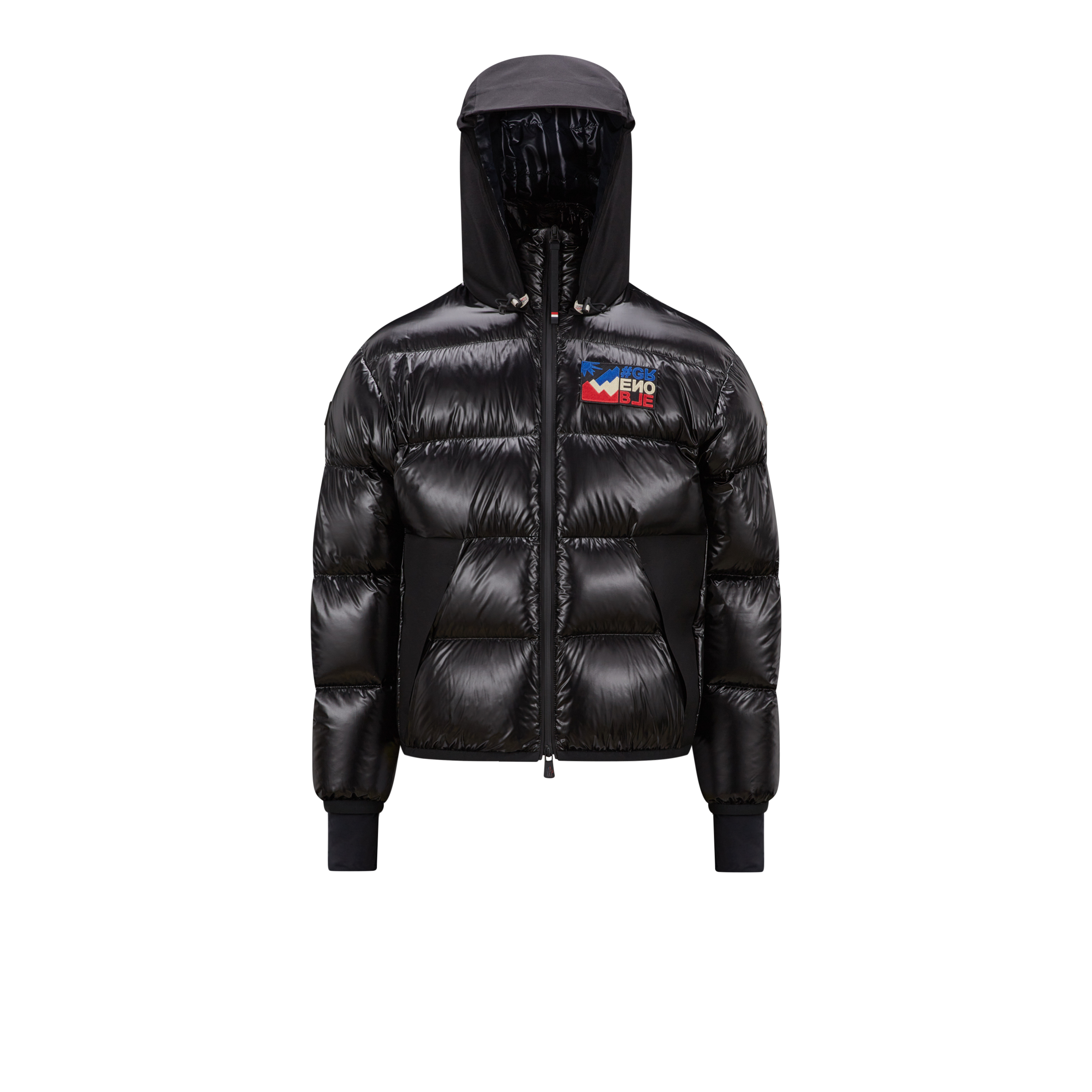 Shop Moncler Marcassin Short Down Jacket Black