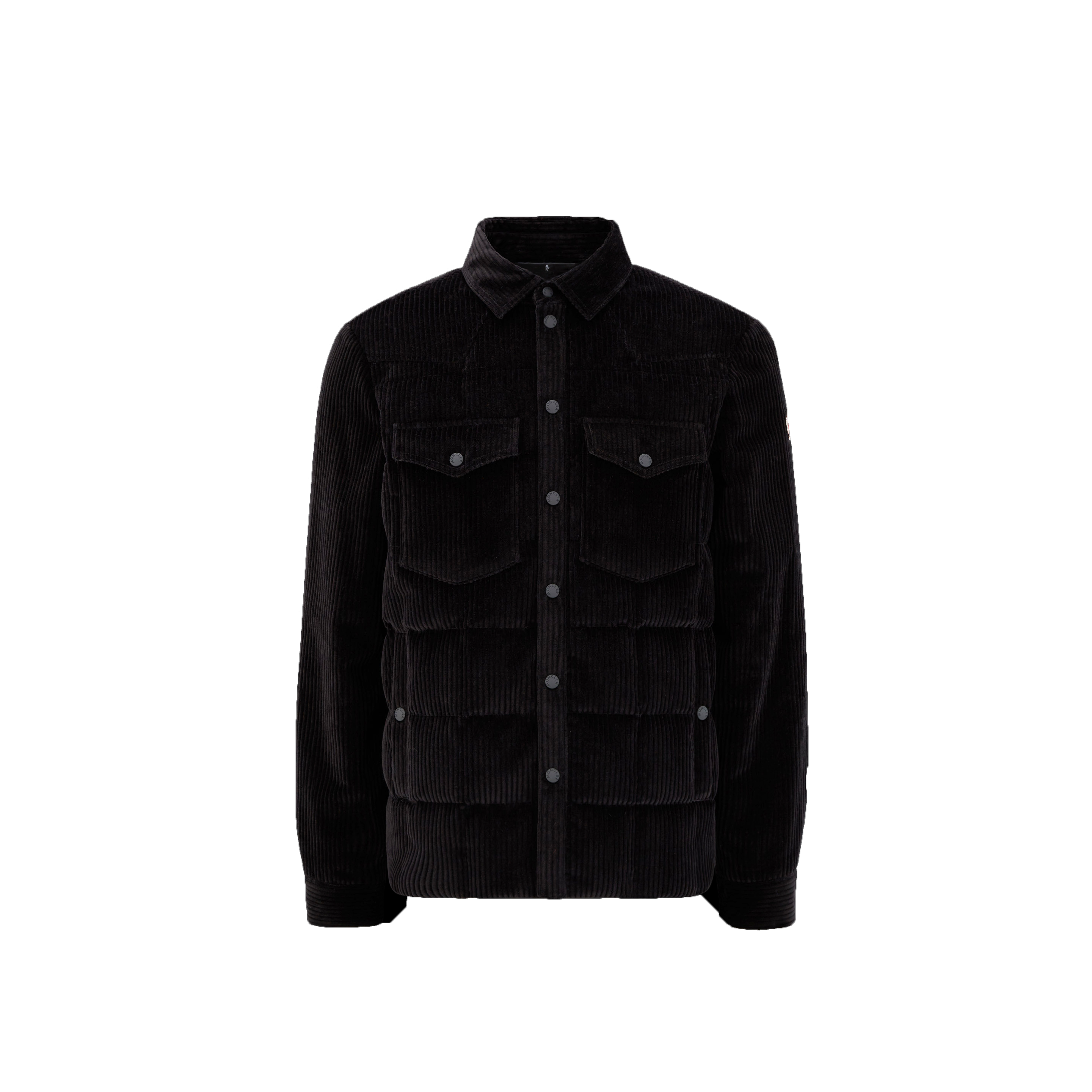 Shop Moncler Gelt Down Shacket, Men, Black, Size: 6 In Noir