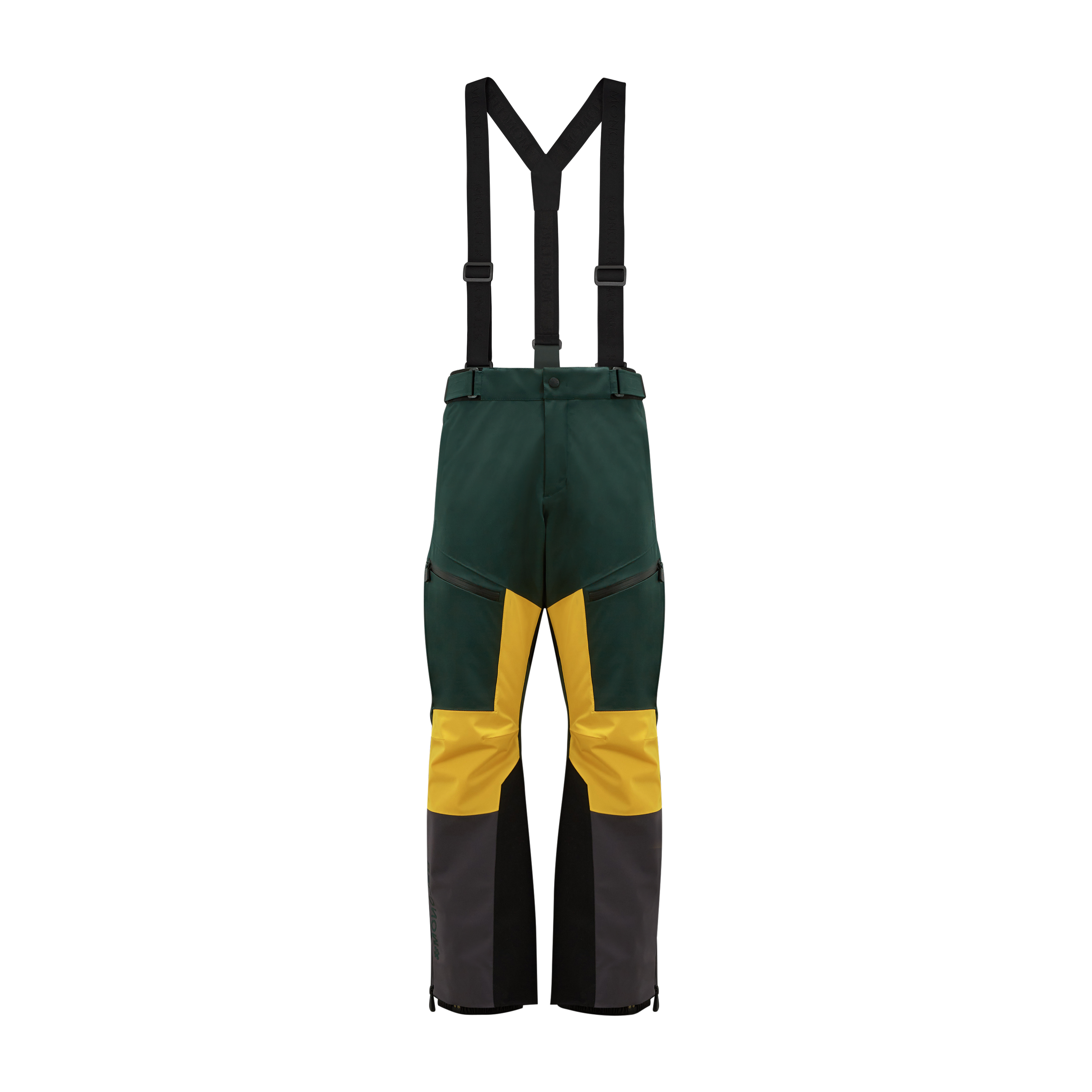 Moncler Straight-leg Colour-block Shell Ski Trousers In Black