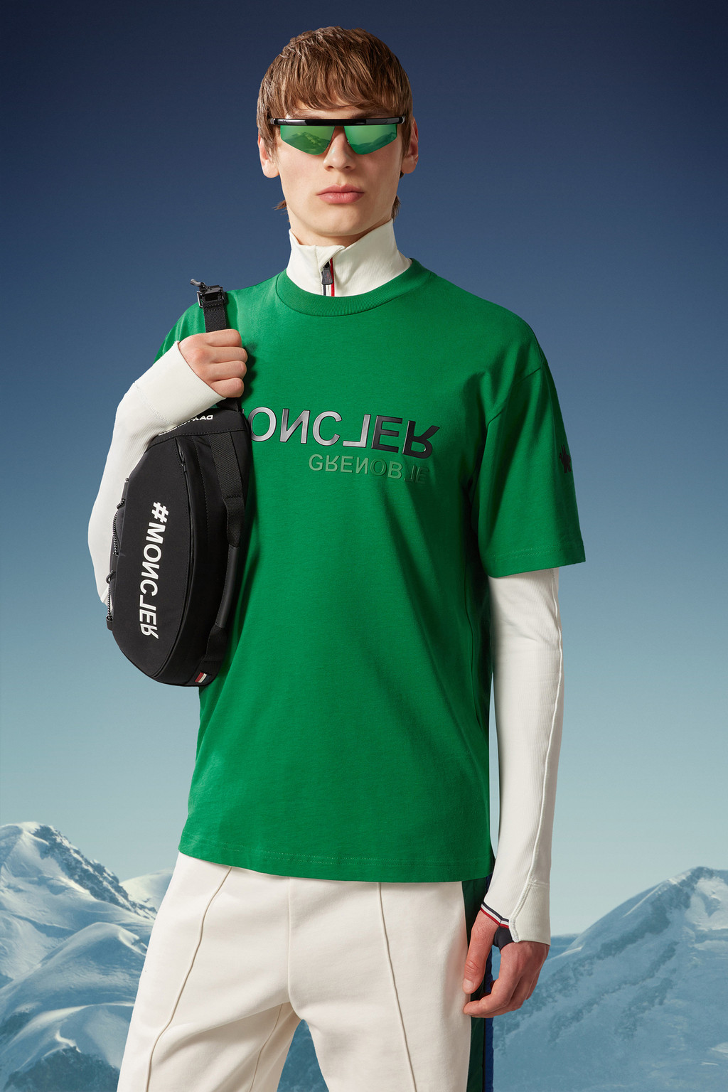 Bright Green Logo T-Shirt - Polos & T-shirts for Men | Moncler CA