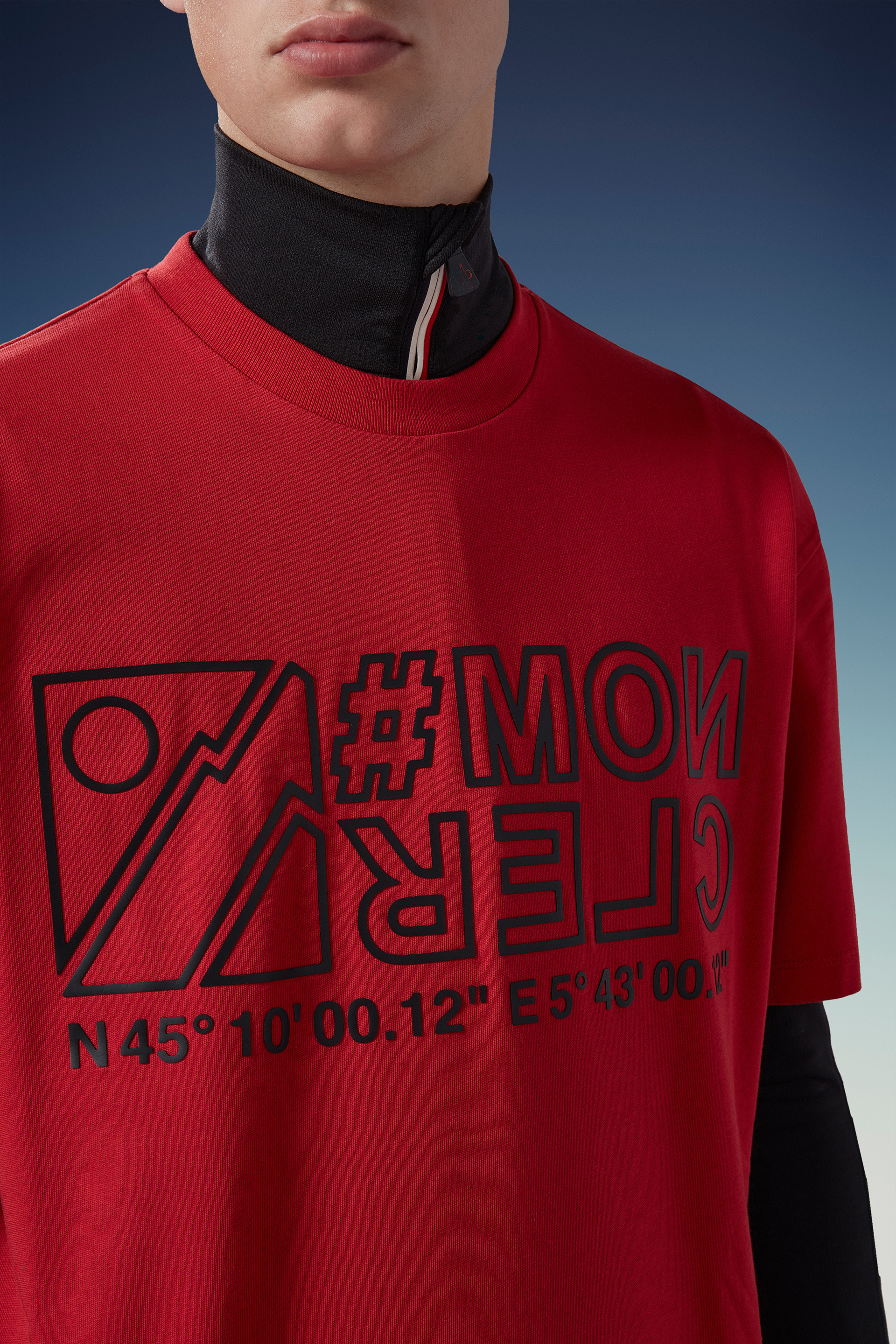 Moncler red 2025 t shirt