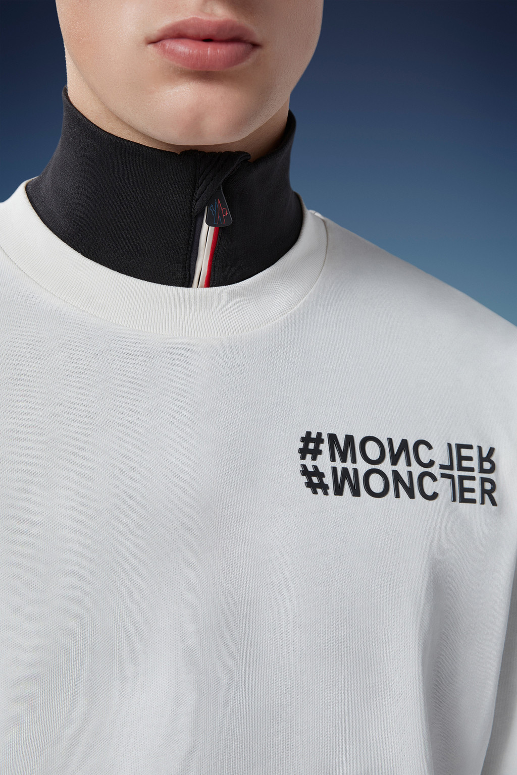 White Logo Patched Long Sleeve Shirt