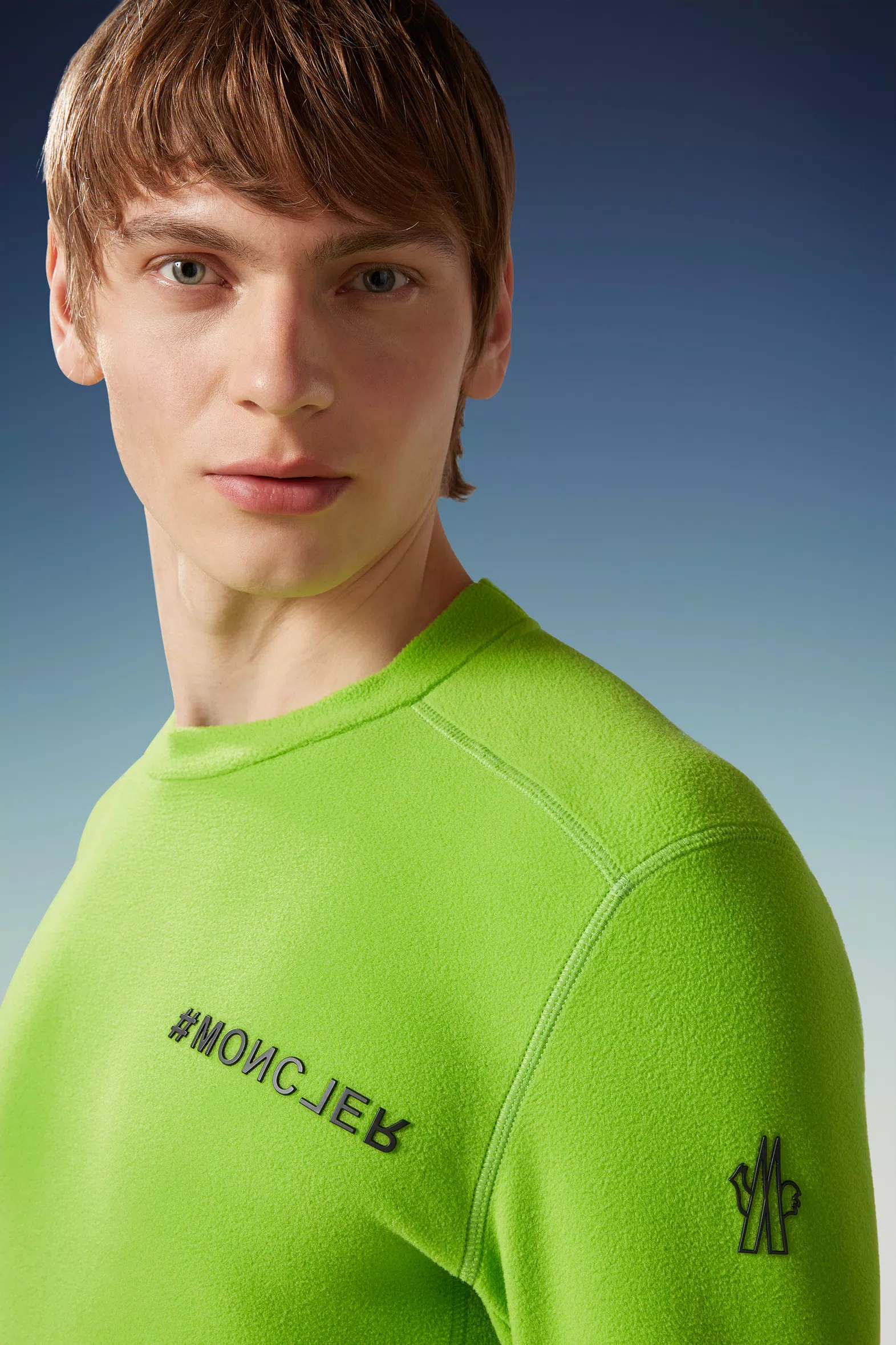Bright Green Logo Fleece Sweatshirt - Sweatshirts for Men | Moncler DE