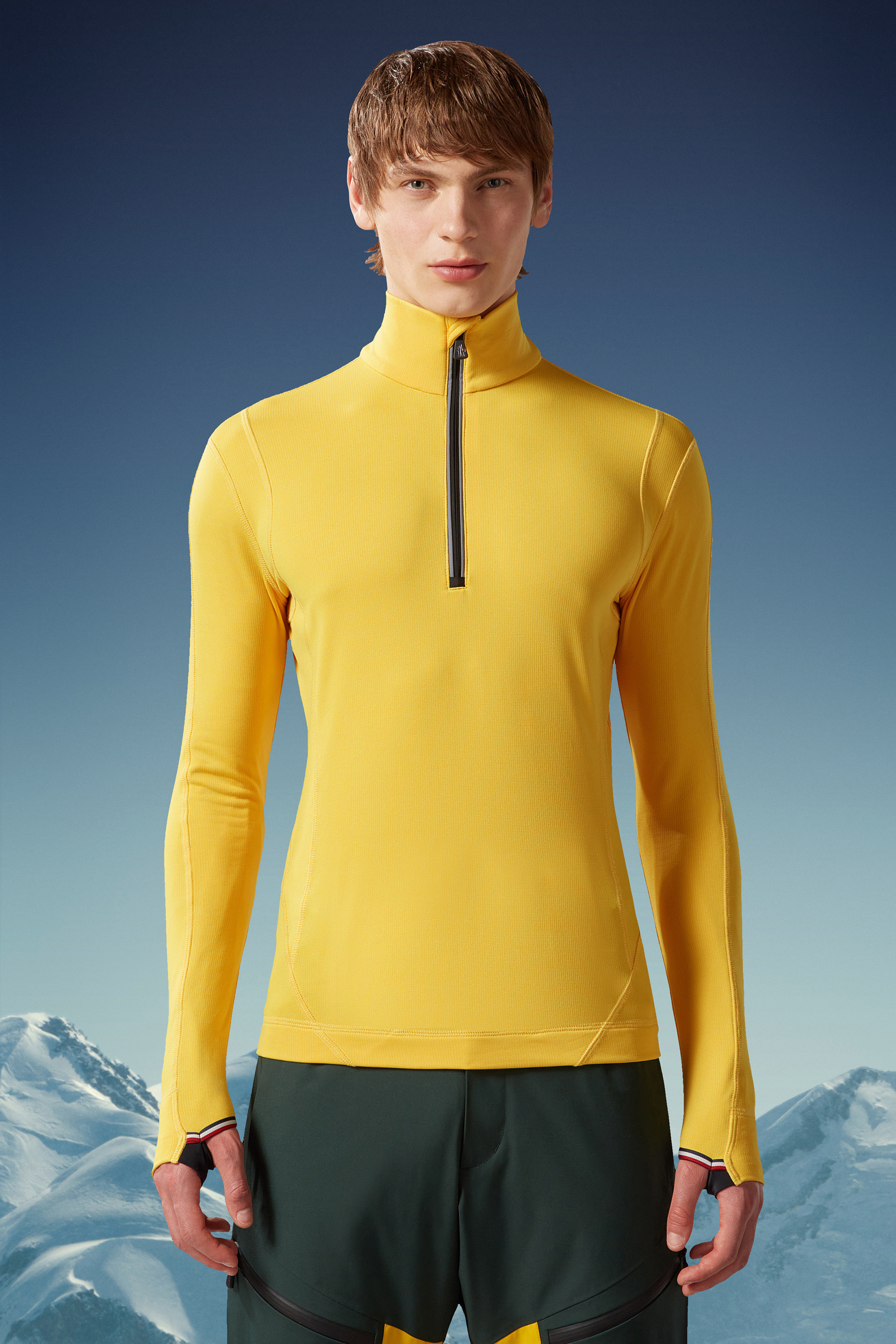 Moncler shop yellow polo