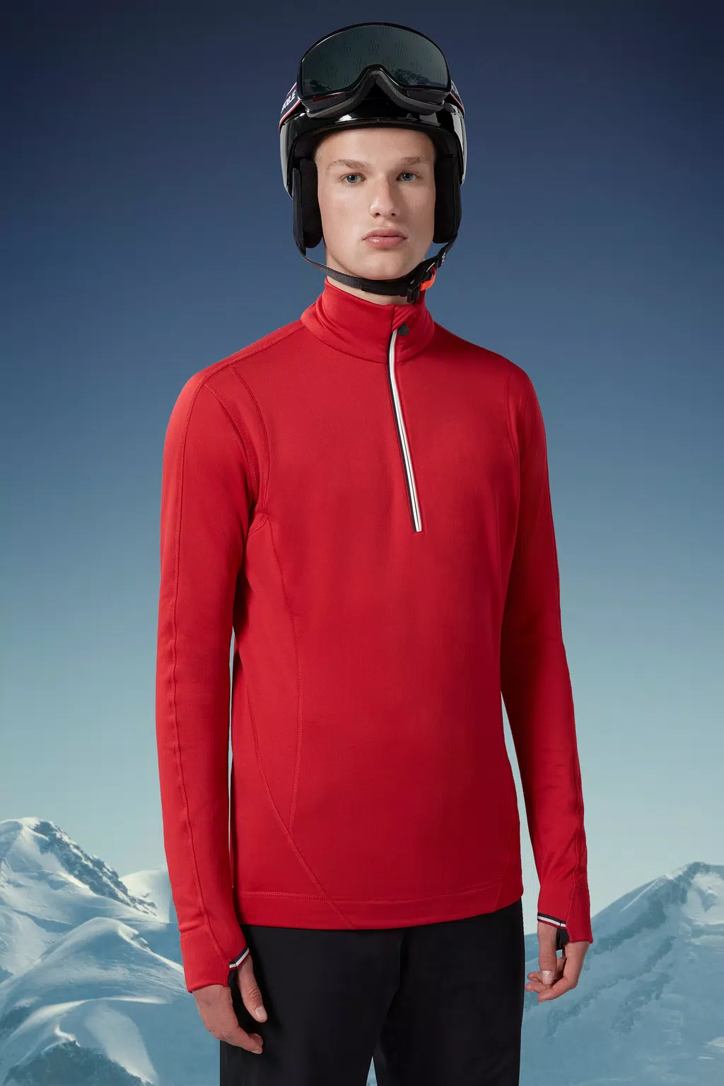Dolcevita in Base Layer Uomo Rosso Fuoco Moncler 1
