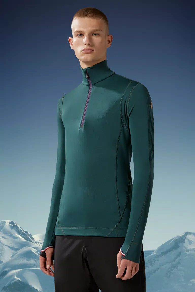 Dark Green Base Layer Turtleneck - Sweatshirts for Men | Moncler US