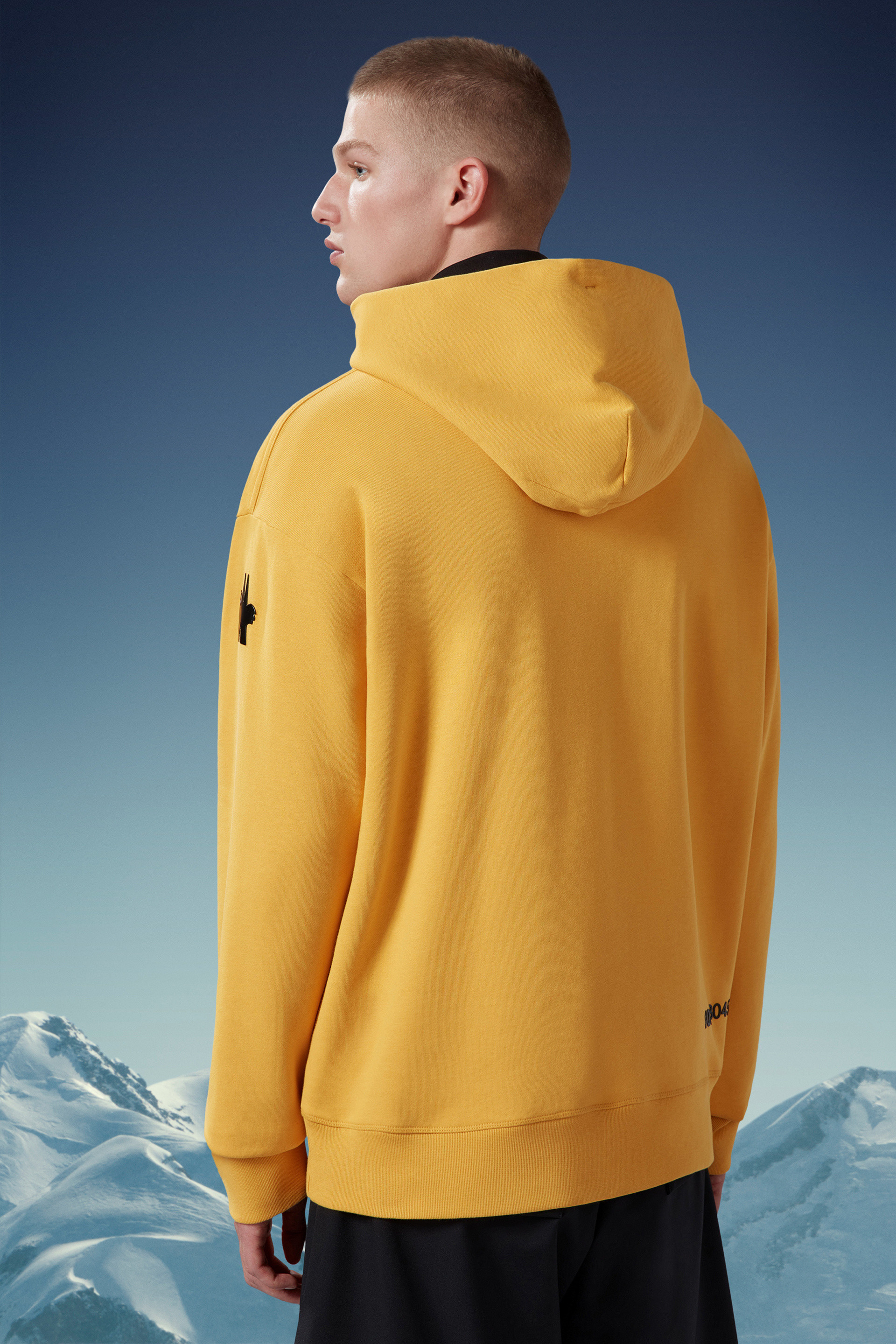 Sunny Yellow Logo Hoodie - Sweatshirts for Men | Moncler RO