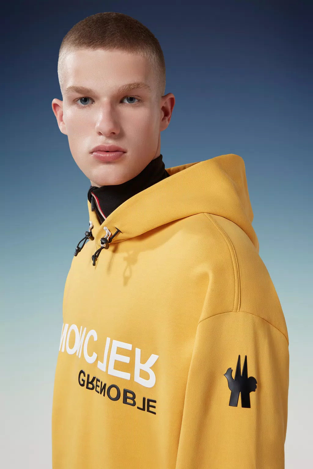 Sunny Yellow Logo Hoodie - Sweatshirts for Men | Moncler US