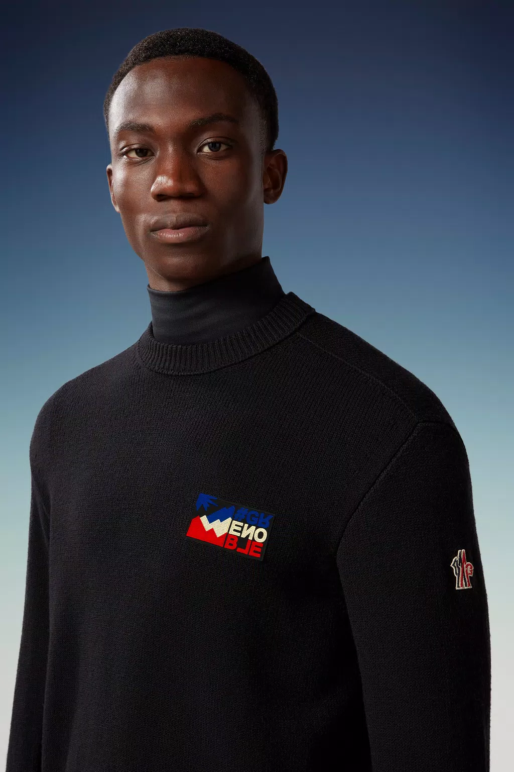 Black Mountain Logo Wool Jumper - Sweaters & Cardigans for Men | Moncler FR