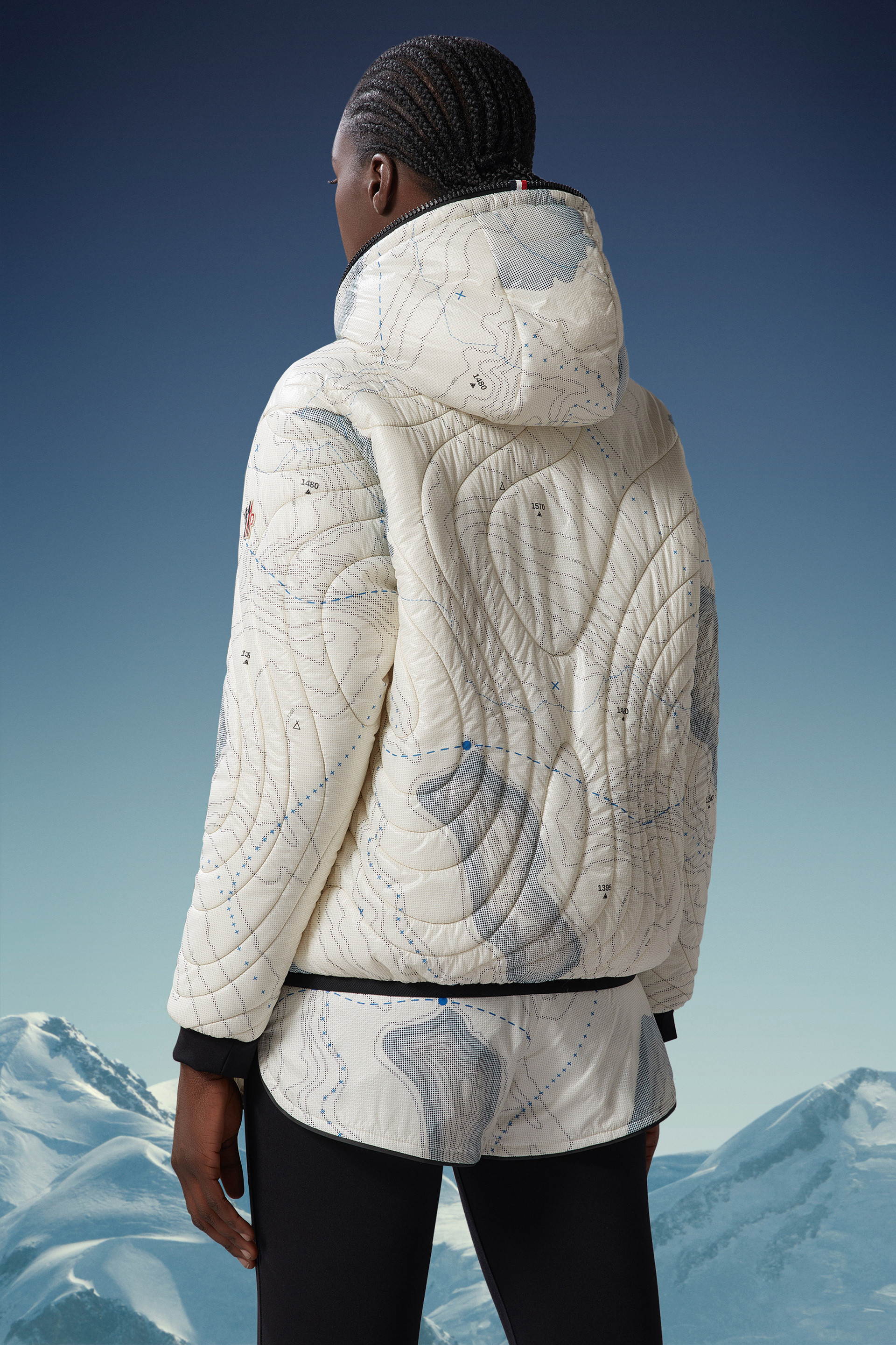 Niverolle quilted printed jacket in white - Moncler Grenoble