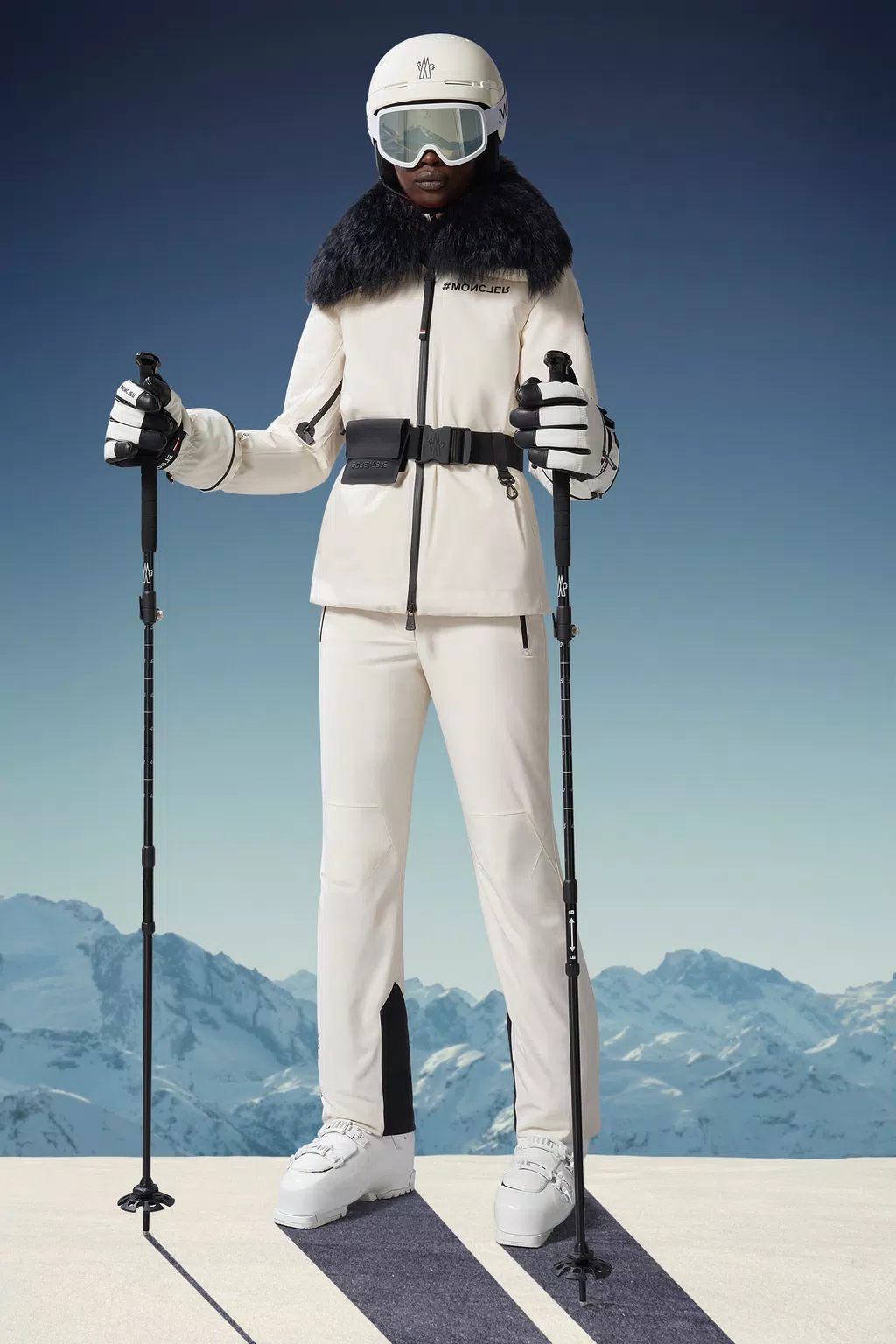 Mono de lana de esquí de montaña para mujer, chaqueta de esquí