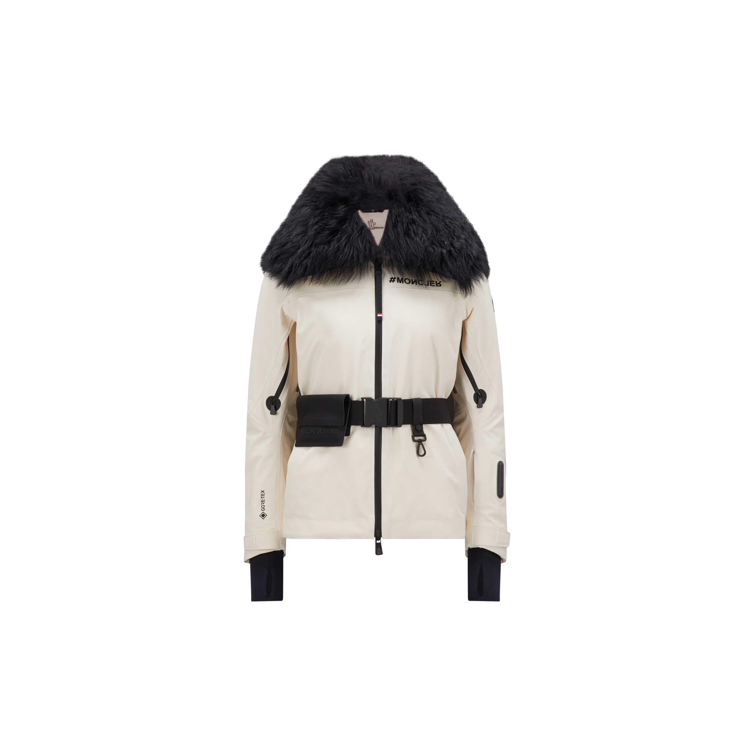 Shop Moncler Vizelle Ski Jacket White