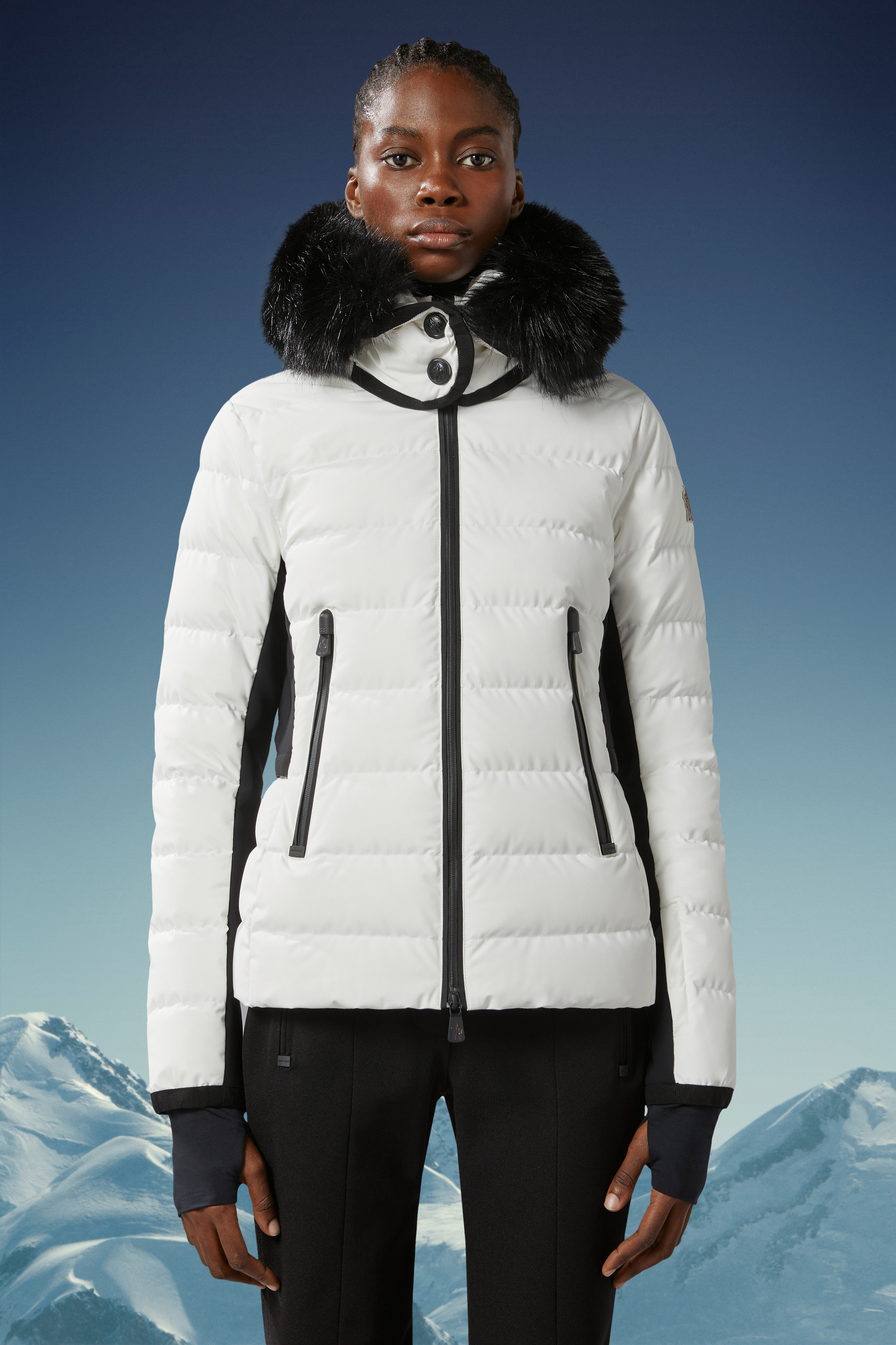 Moncler coat outlet womens white