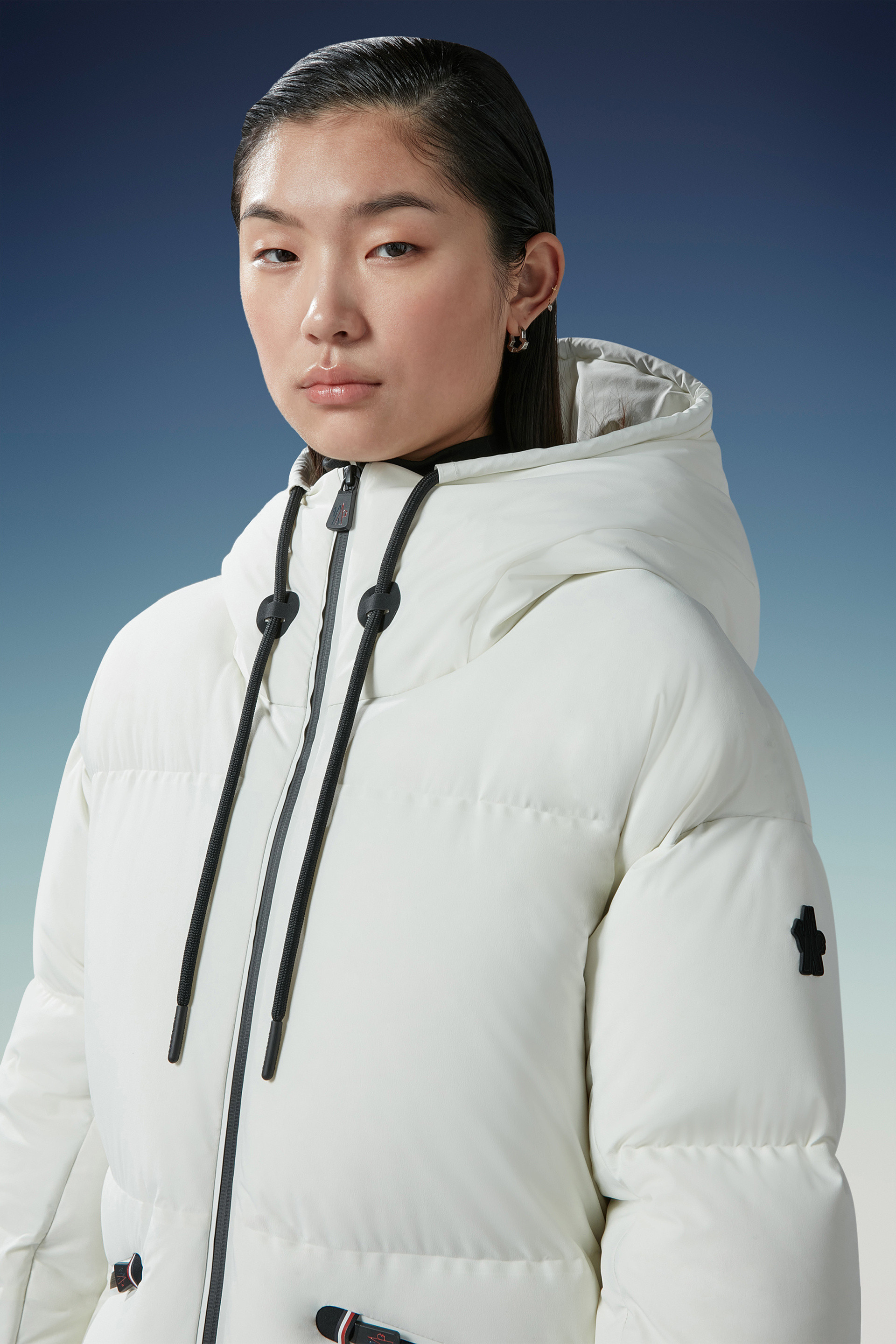 White Allesaz Short Down Jacket - Short Down Jackets for Women 