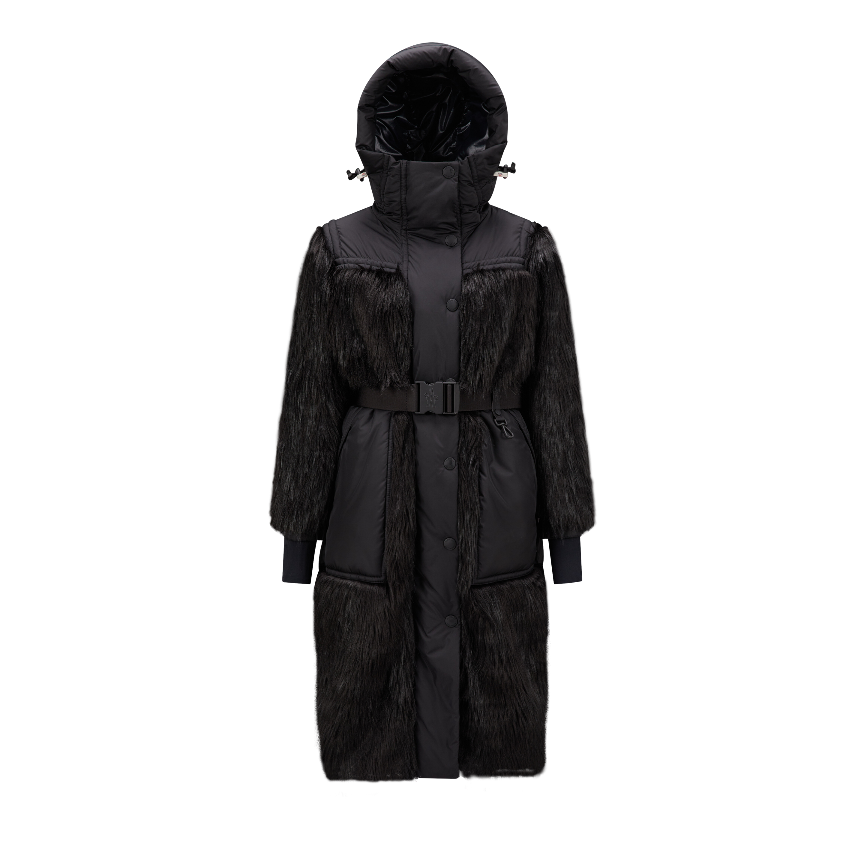 Moncler Doudoune Longue Murettes In Noir