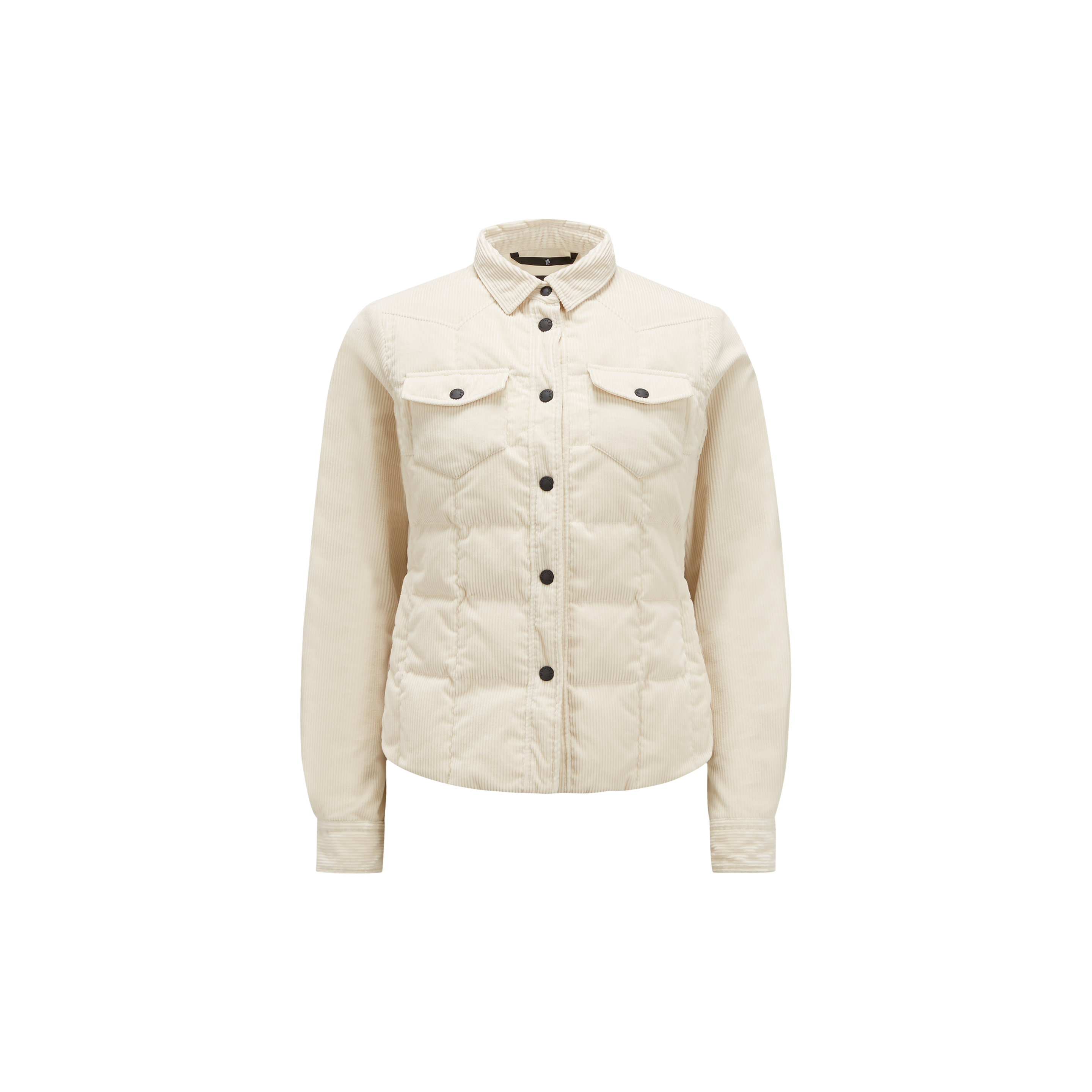 Shop Moncler Nangy Down Shacket, Women, White, Size: 4