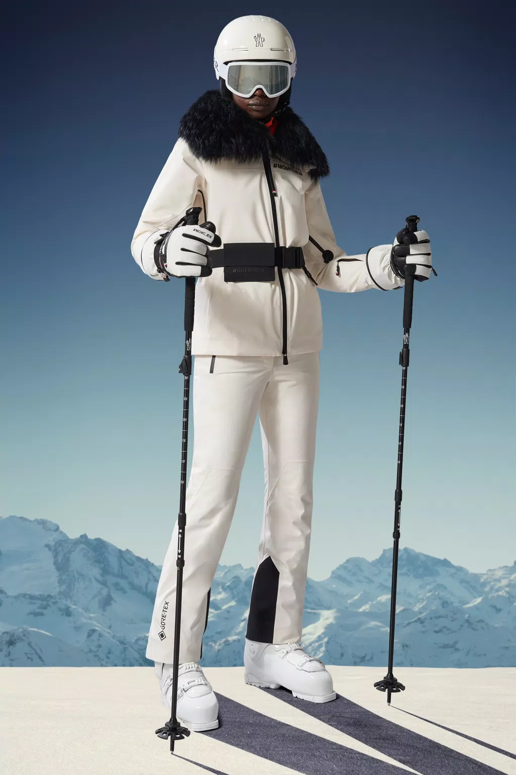 Pantalon de ski Femmes Blanc Lait Moncler 1