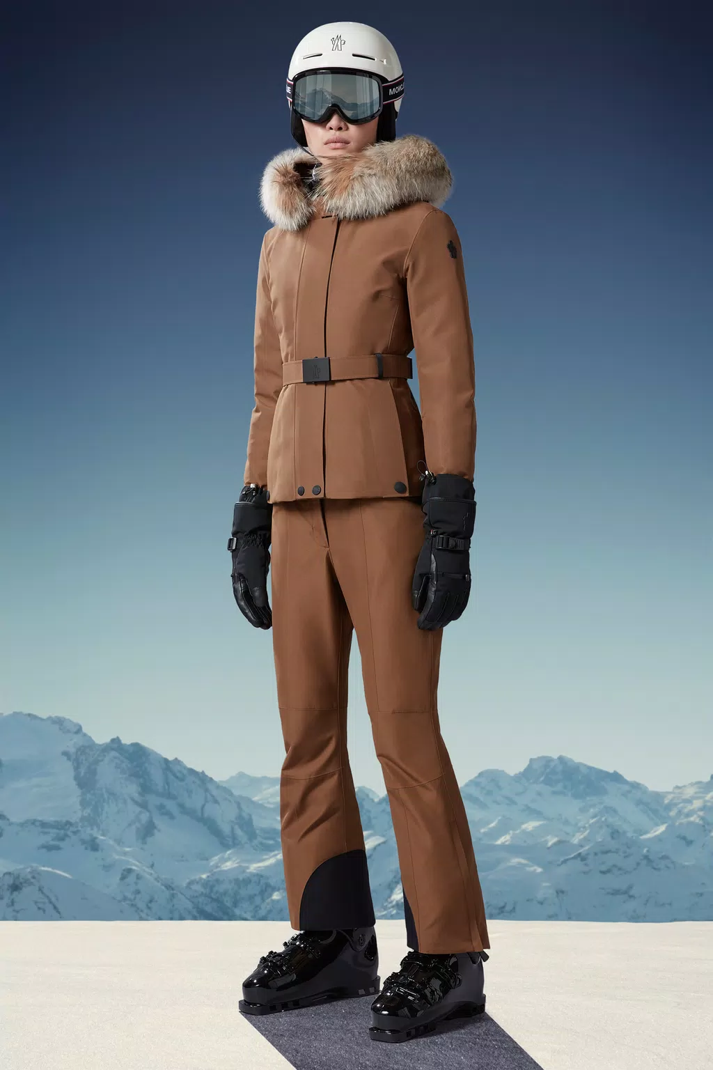 Pantalon de ski matelassé Femmes Marron Moncler 1