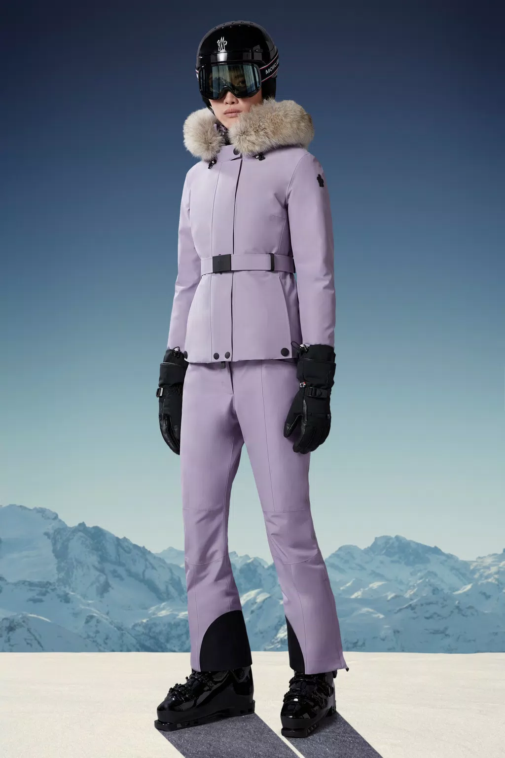 Pantalones de esquí acolchados Mujer Púrpura Lavanda Moncler 1