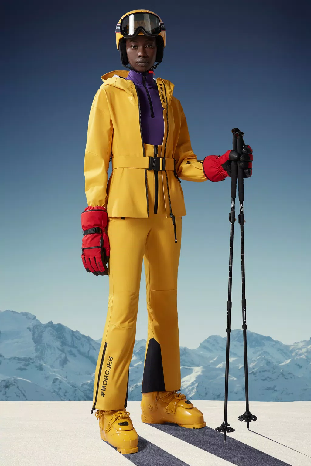 스키 빕 여성 서니 옐로 Moncler 1