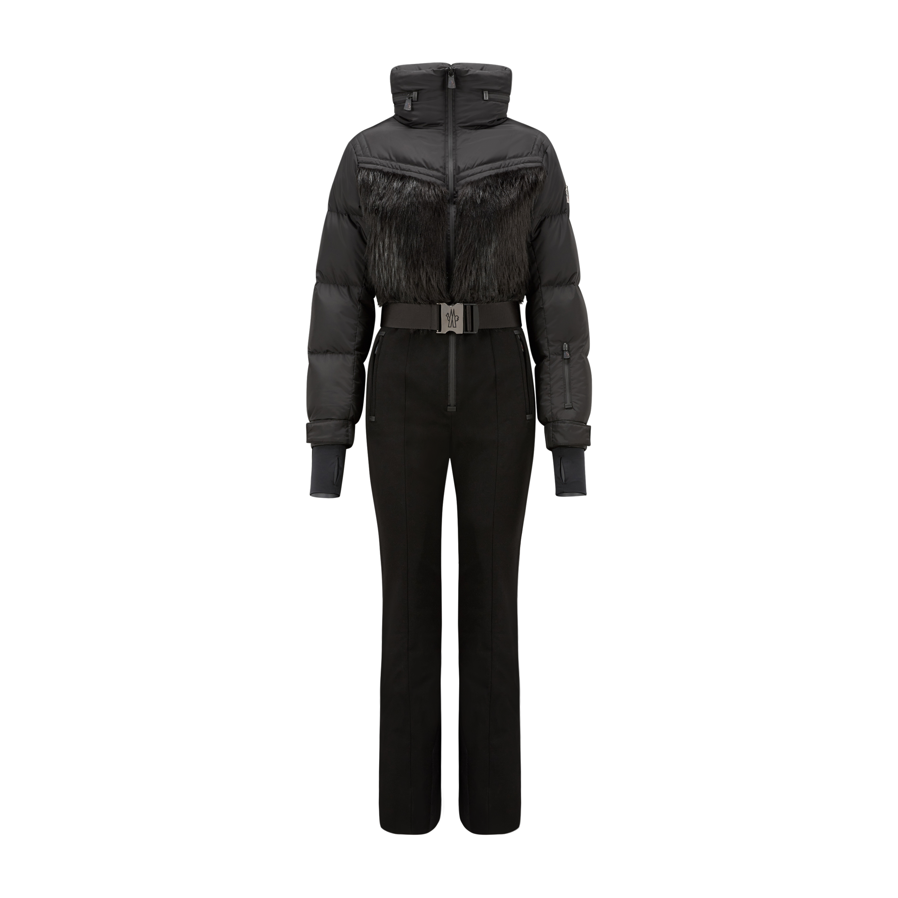 Shop Moncler Ski Suit Black