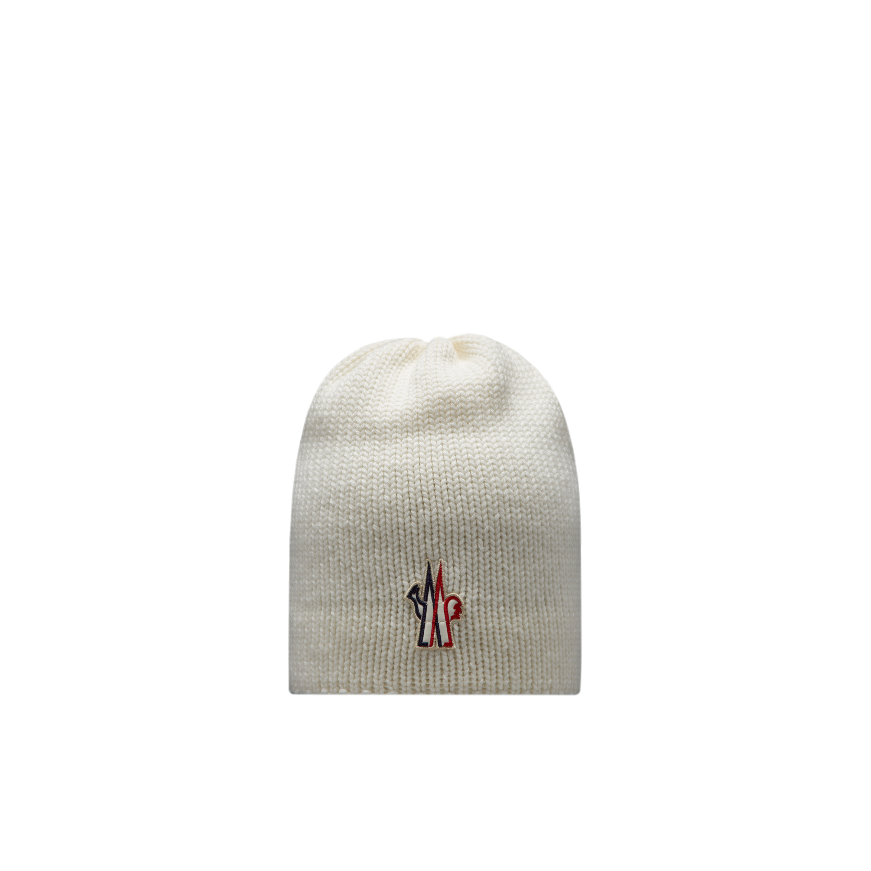 Moncler Wool Beanie White In Blanc