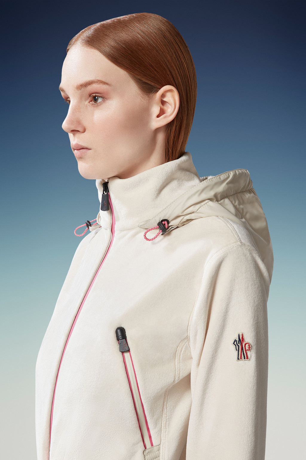 Sweat à Capuche Zippé Zella Blanc Pour Femme - Taille M, Style Athleisure | Occasion Très Bon état