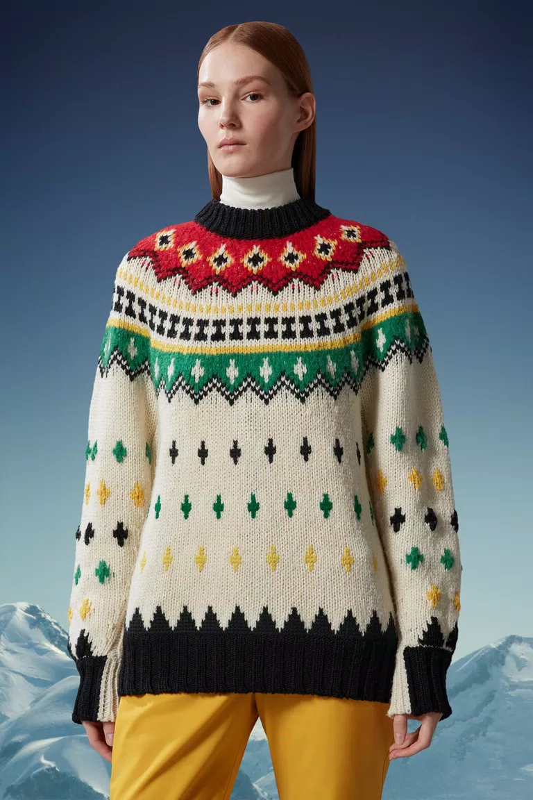 maglione in jacquard lana alpaca