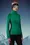 Wool & Fleece Polo Neck Jumper Women Emerald Green Moncler