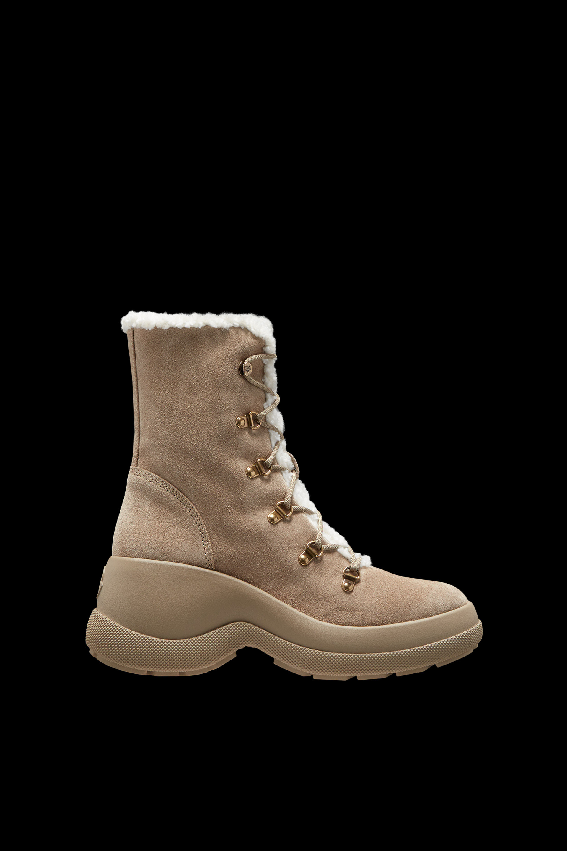 Beige Resile Trek Lace-Up Boots - Boots for Women | Moncler JP