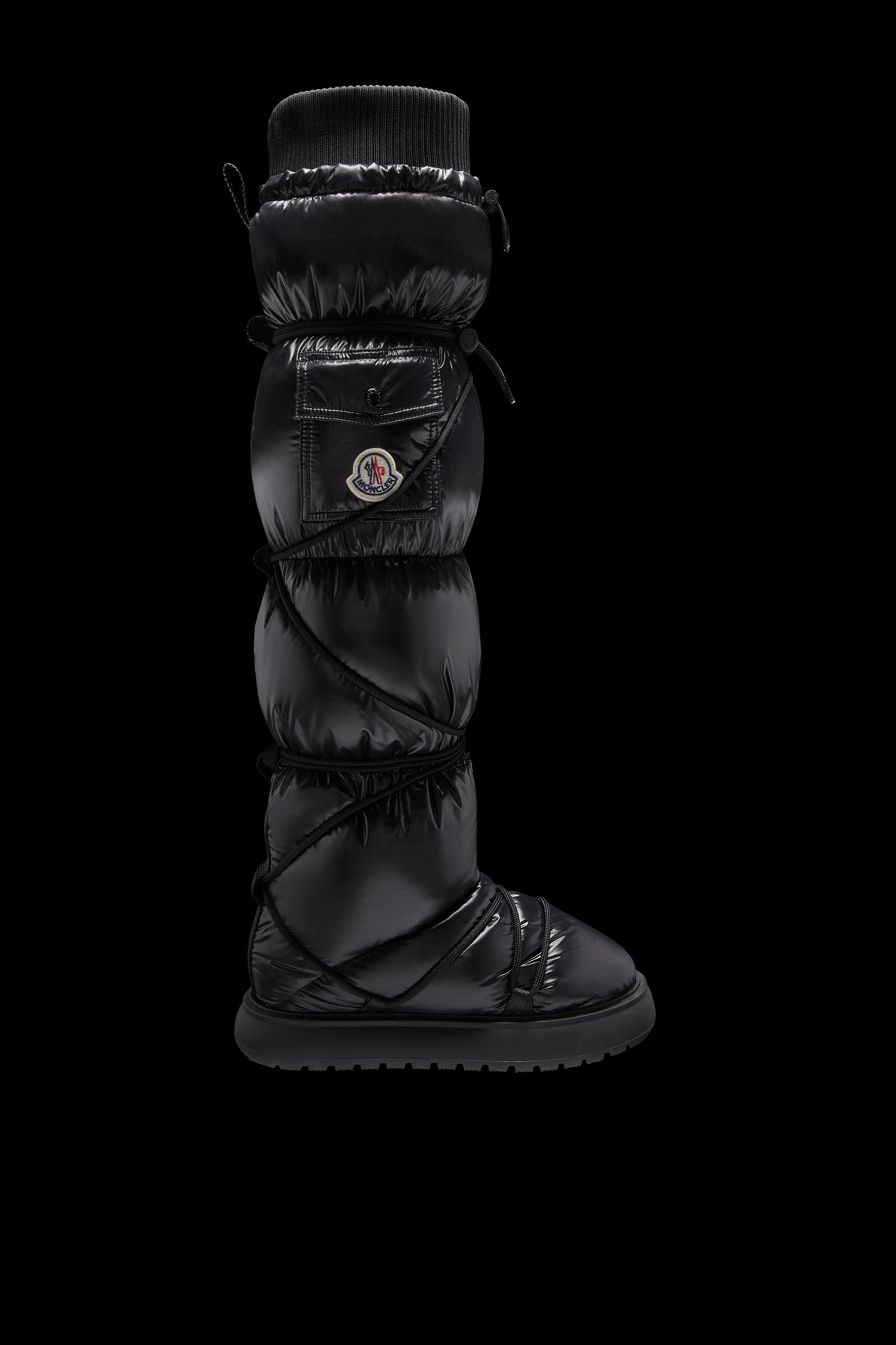 Black Gaia Pocket High Boots - Boots for Women | Moncler US