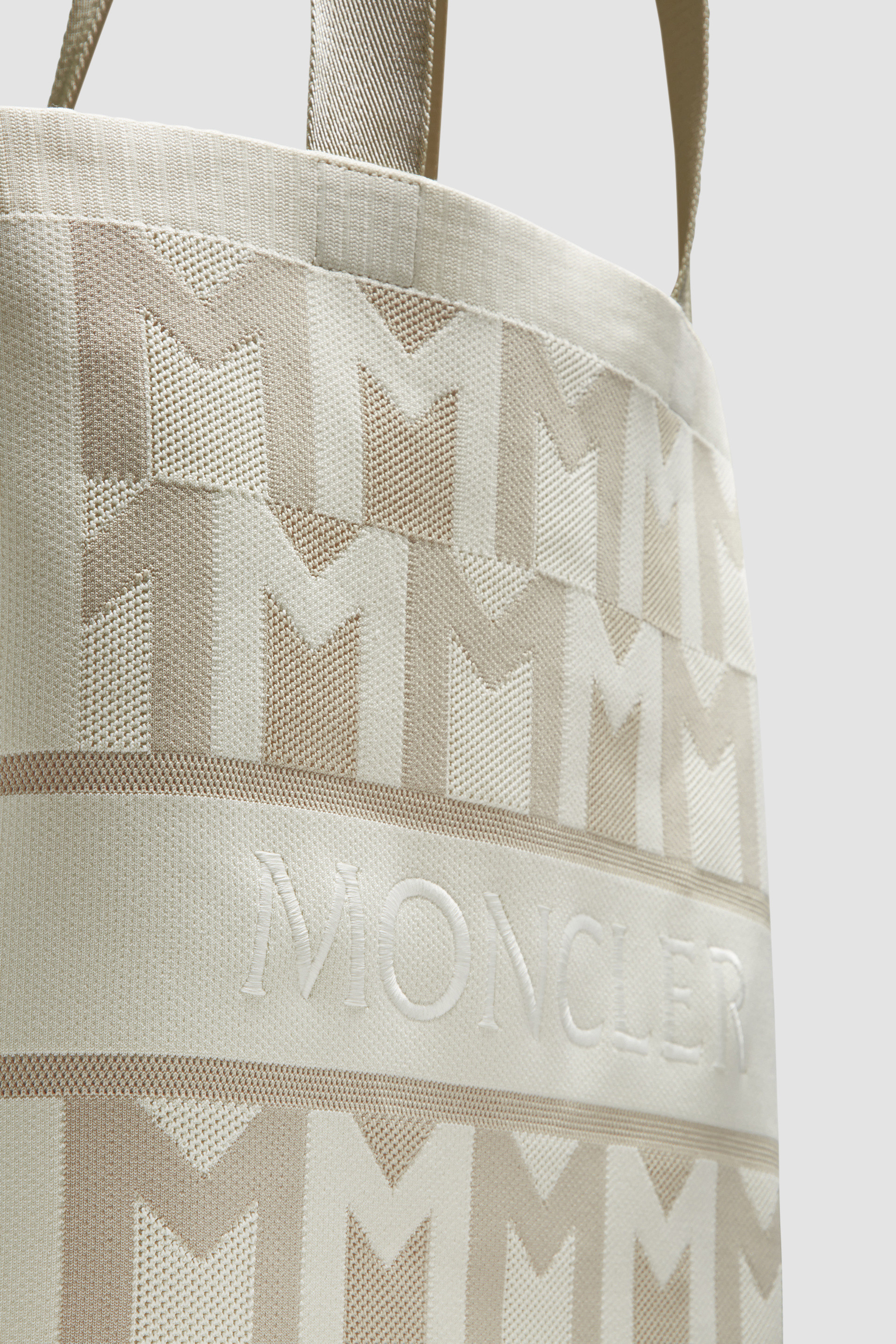 Moncler Monogram Knit Tote Bag - Neutrals