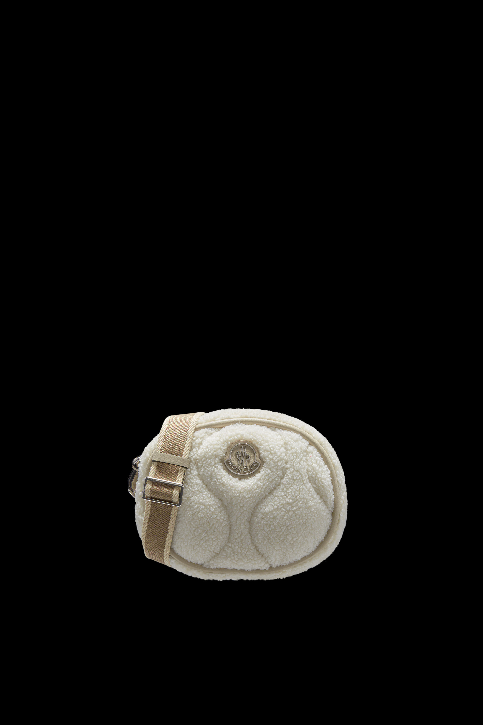 Moncler Delilah Padded Nylon Crossbody Bag in White