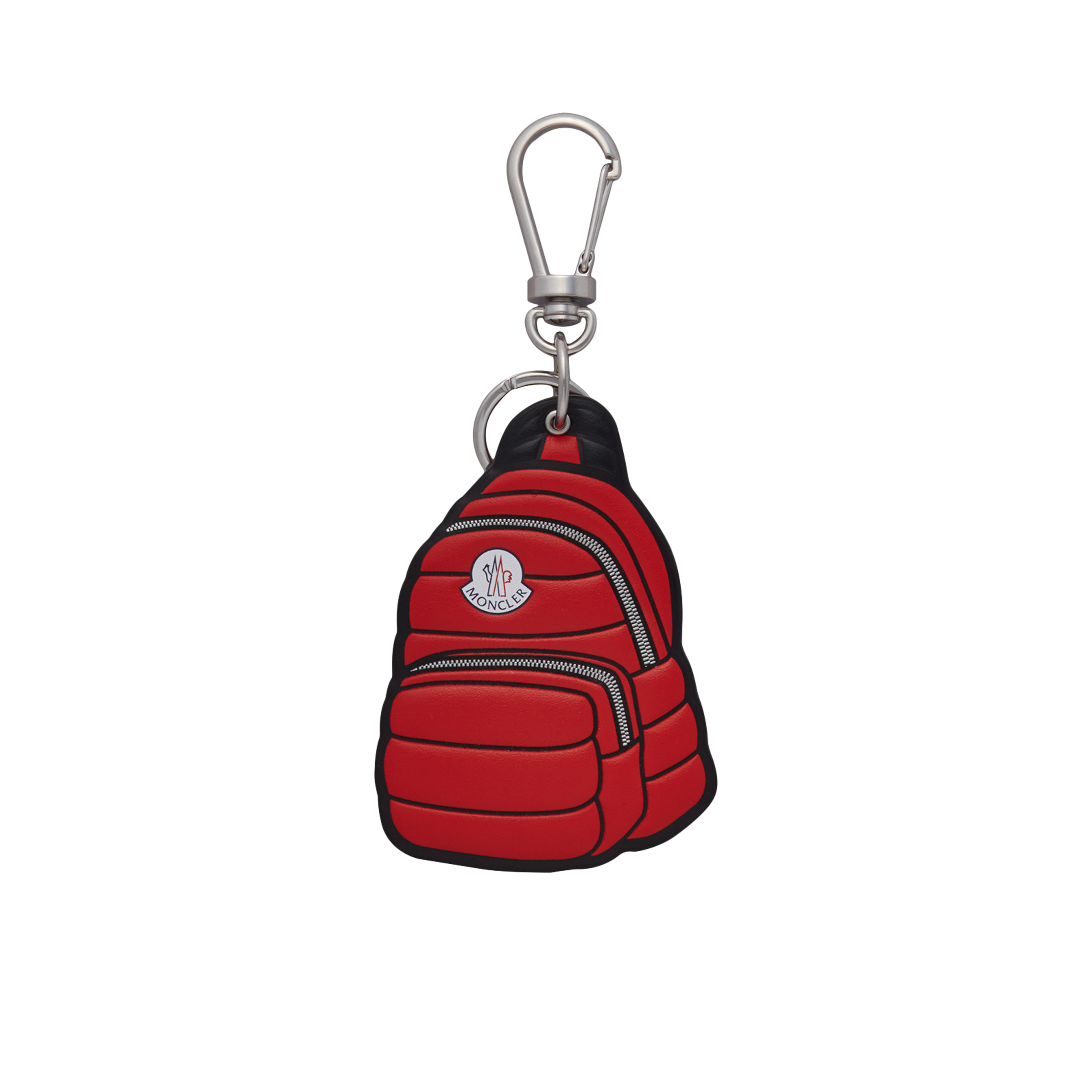 Moncler Collection Backpack-shaped Key Ring Red In Rouge