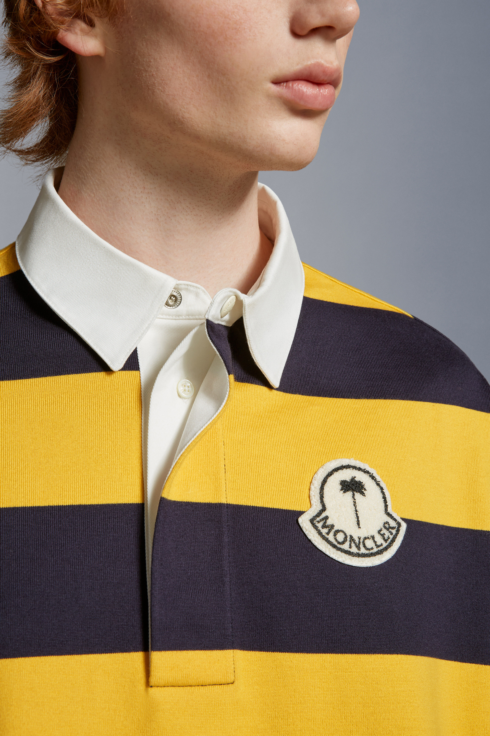 Moncler yellow clearance polo