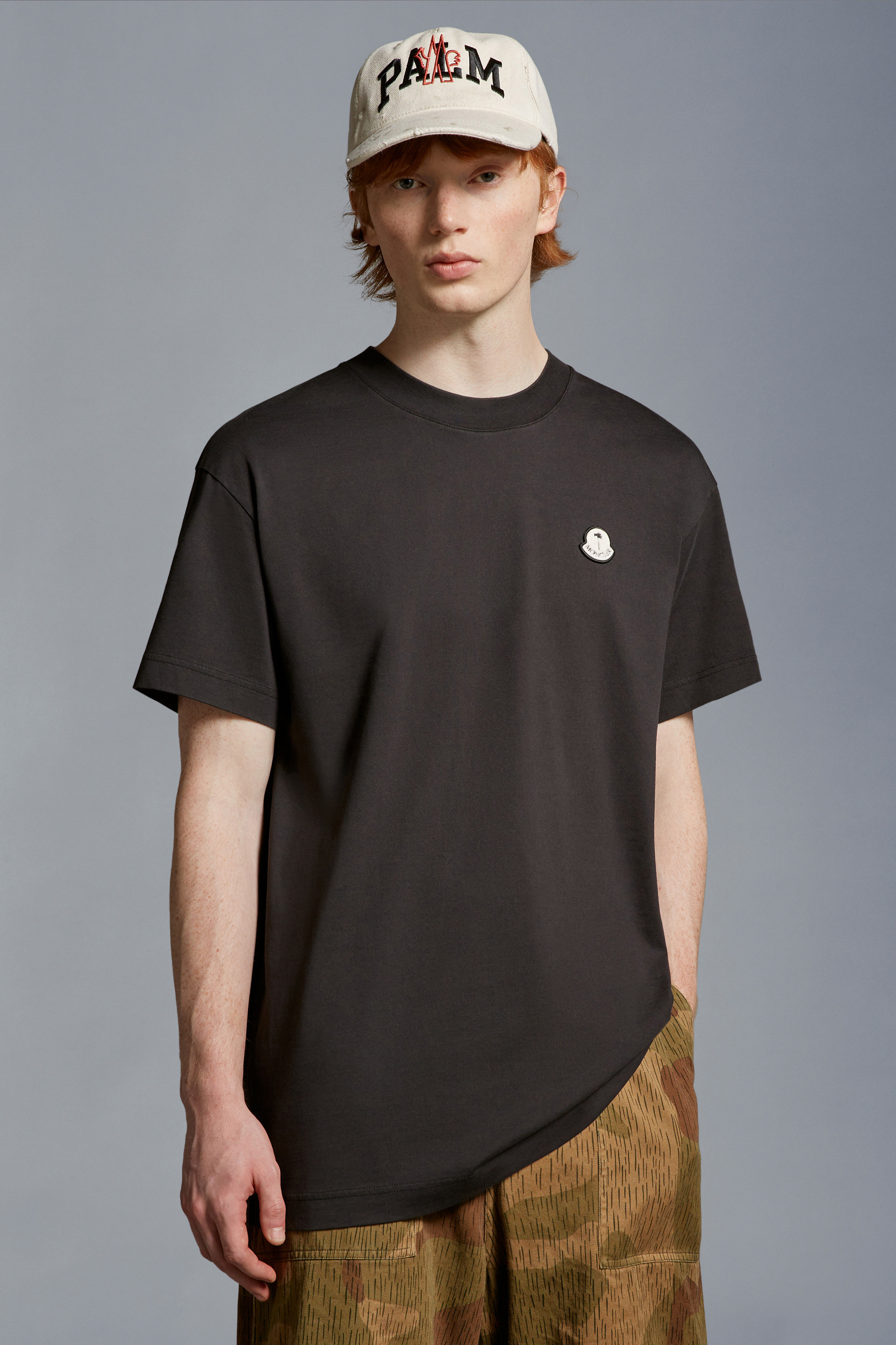 Black Logo Patch T-Shirt - Moncler x Palm Angels for Genius