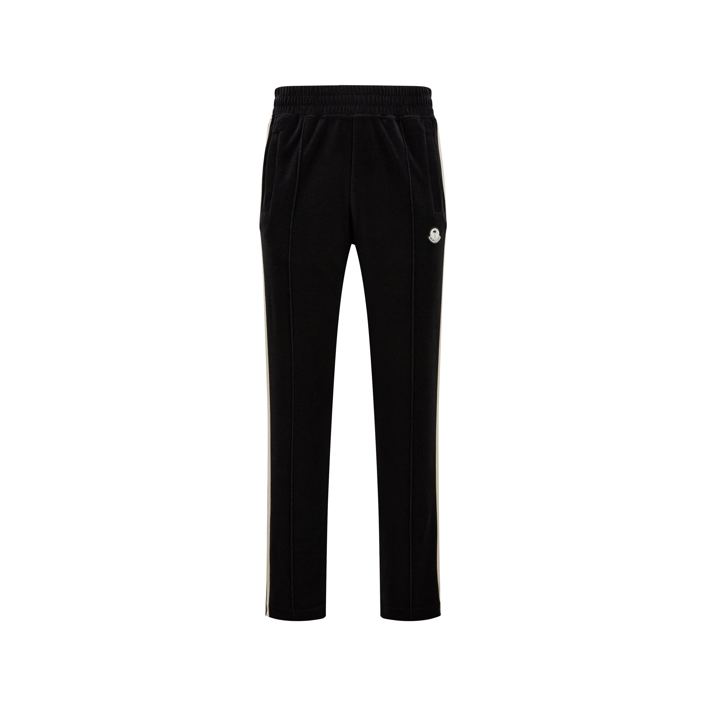 Shop Moncler Chenille Trackpants, Gender Neutral, Black, Size: M