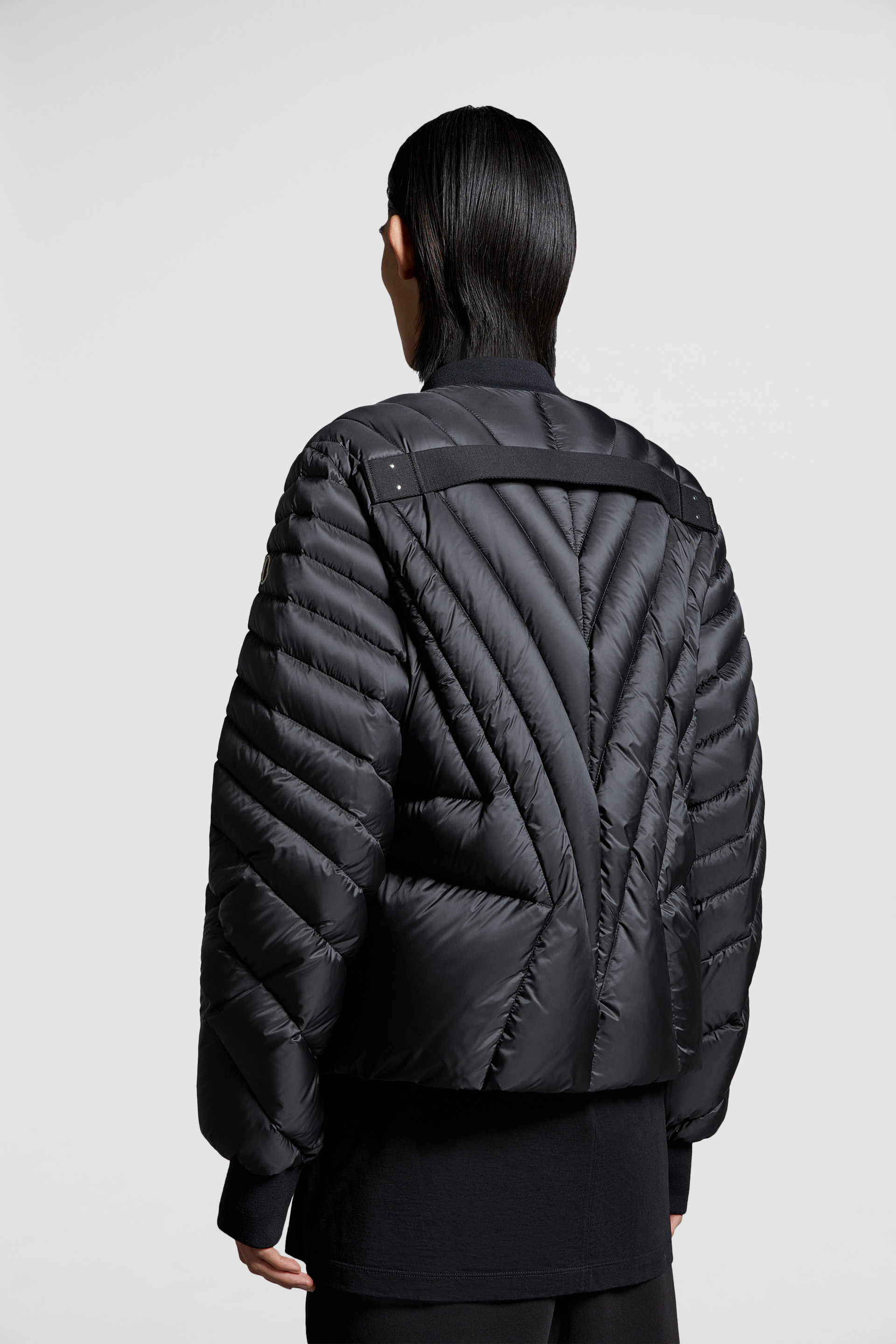 Moncler black 2024 bomber jacket