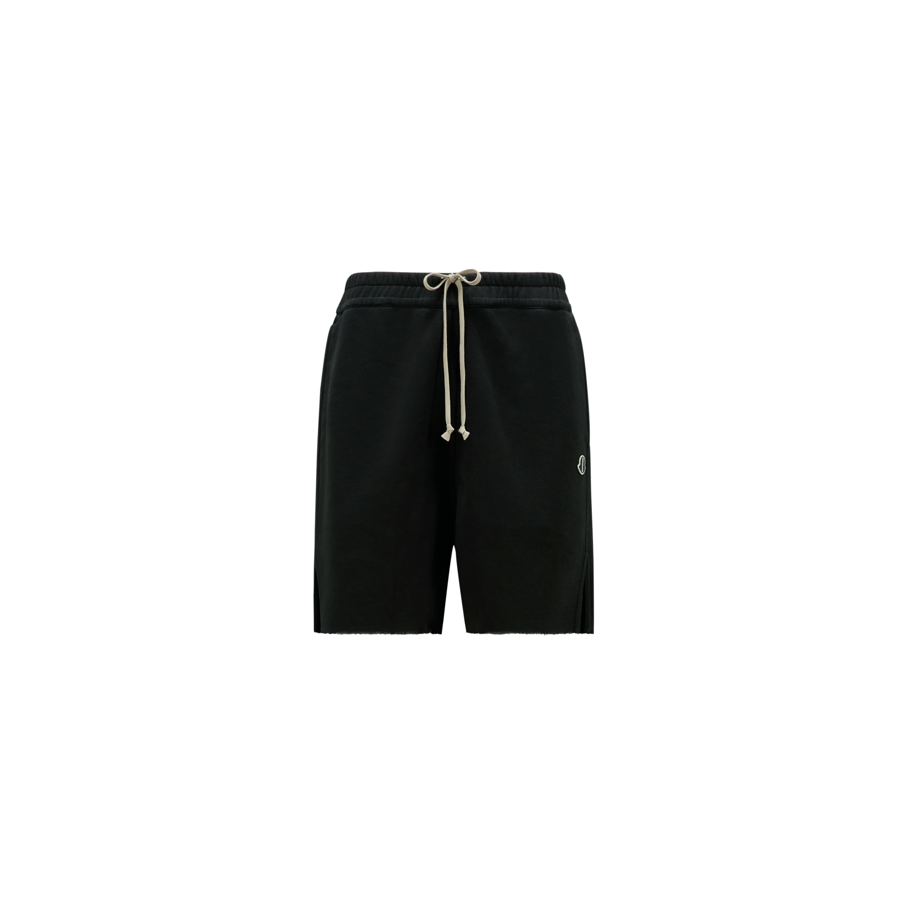 Moncler Short En Jersey De Coton In Noir