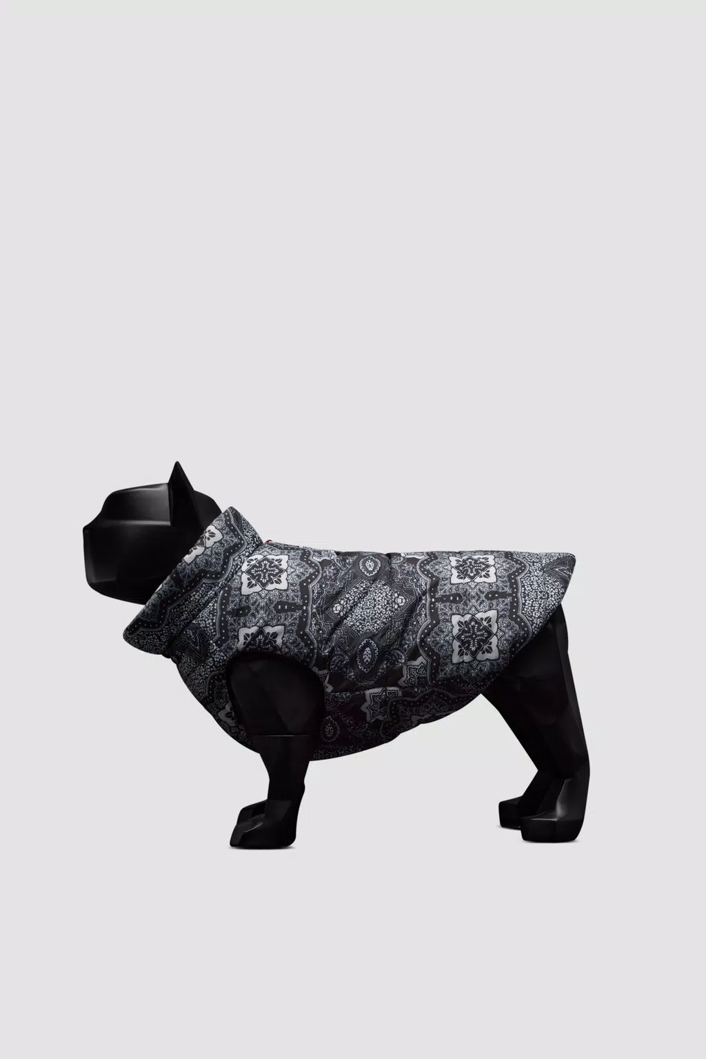 Bandana Print Reversible Dog Puffer Vest Gender Neutral Black & White Moncler 1