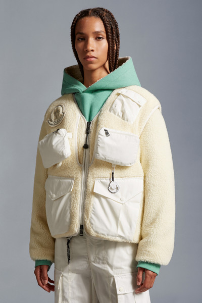 Cardigan matelassé en teddy Blanc Cassé - Moncler x Pharrell Williams  Genius