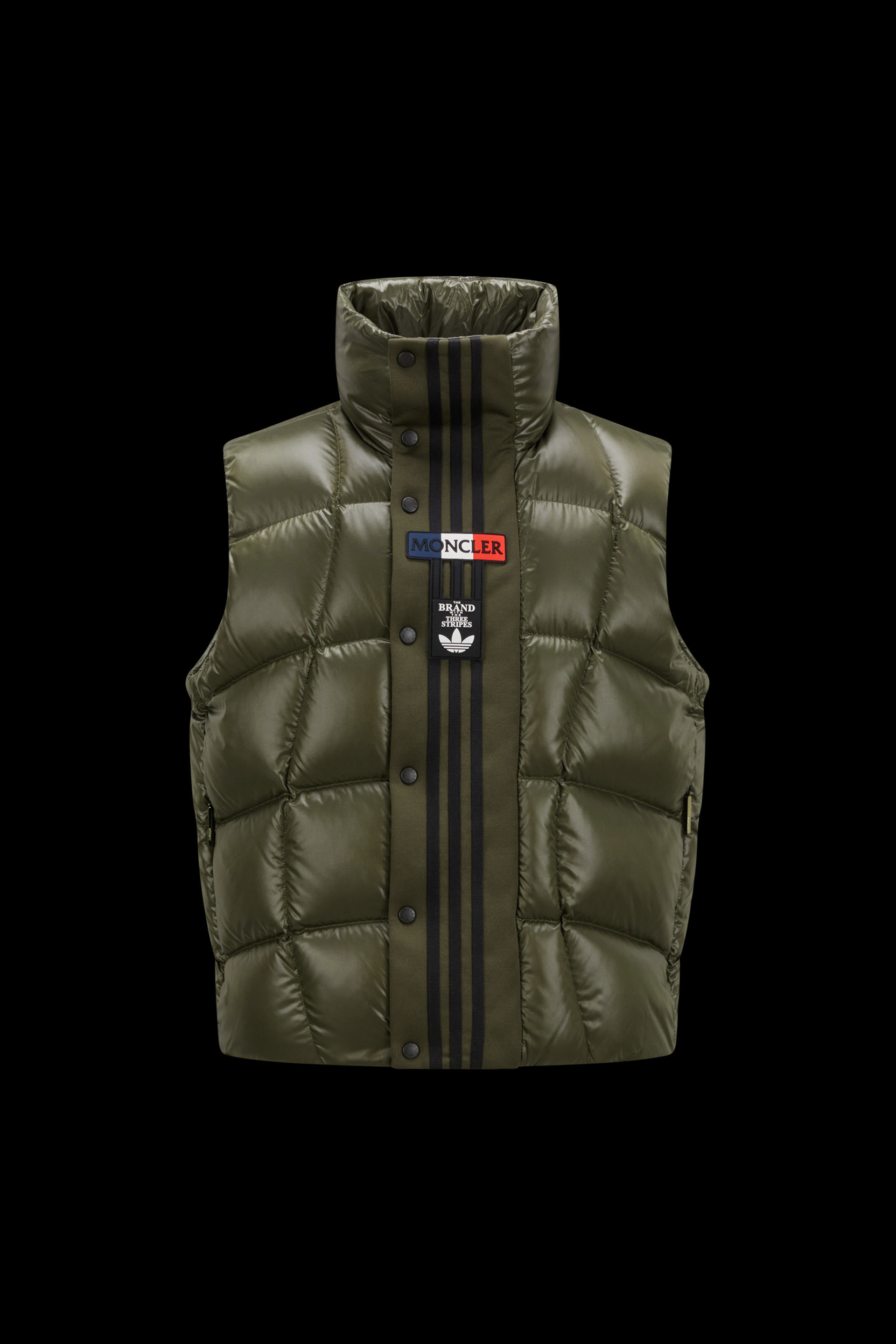 Dark Green Bozon Down Vest - Moncler x adidas Originals for Genius 