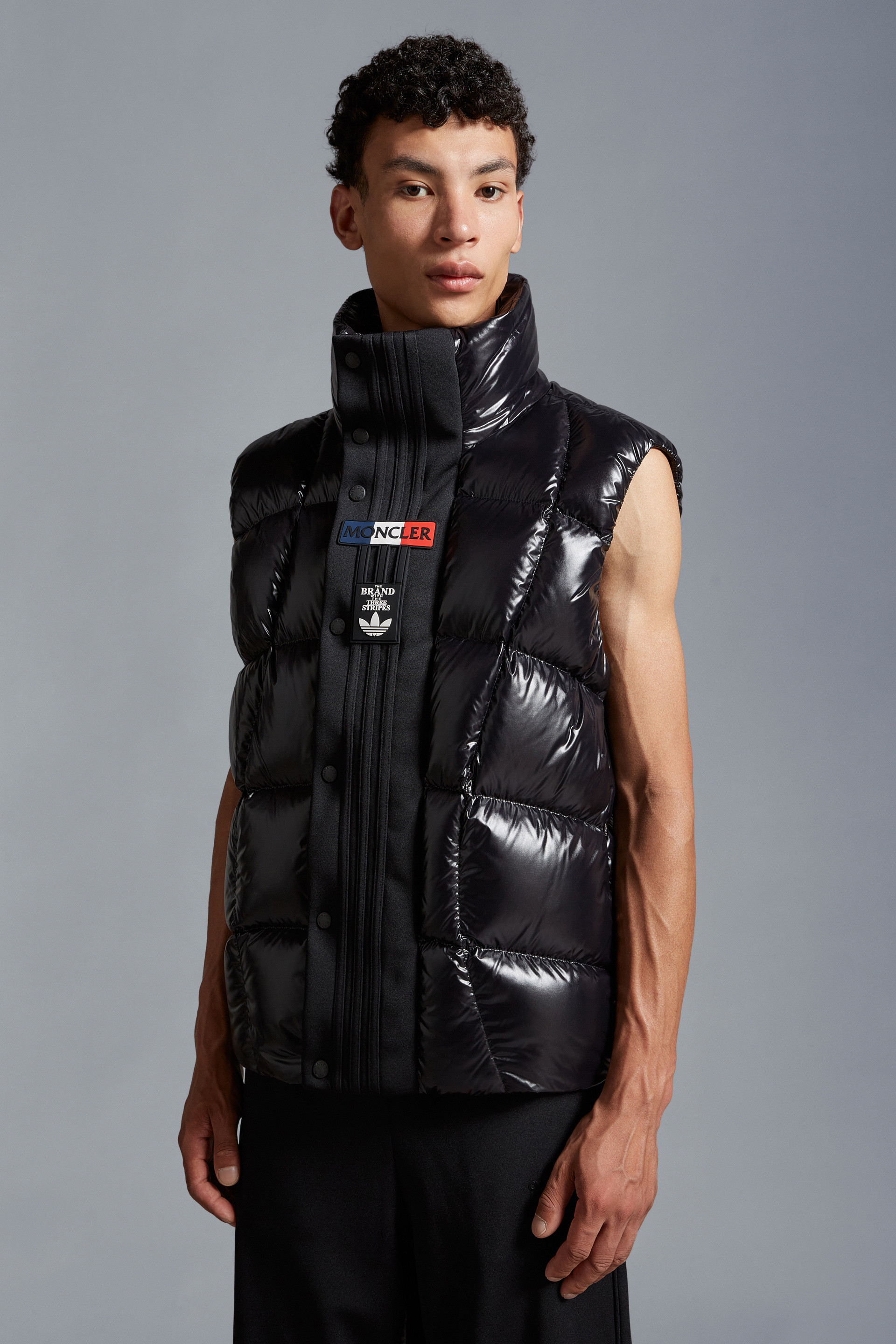 Black Bozon Down Vest - Moncler x adidas Originals for Genius 