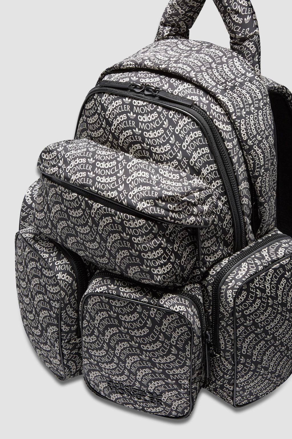 Black & White Logo Print Backpack - Moncler x adidas Originals for ...