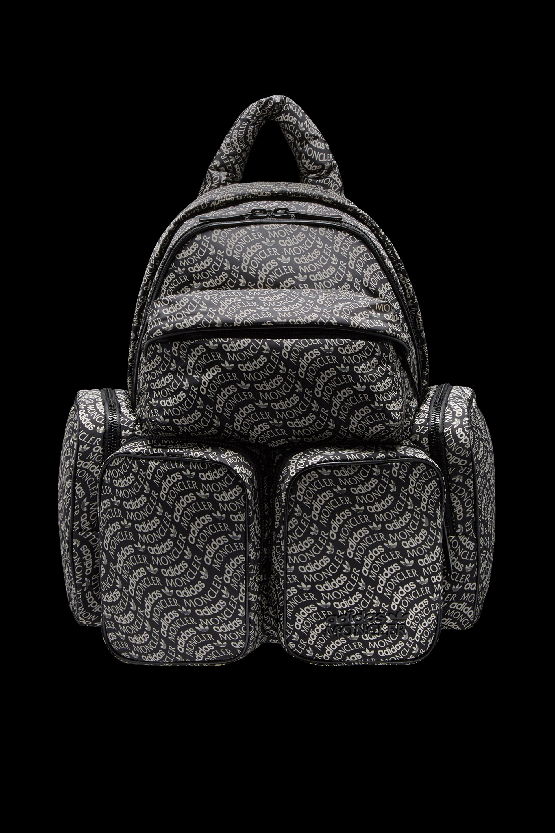 ブラック & ホワイト バックパック : Moncler x adidas Originals 向け 