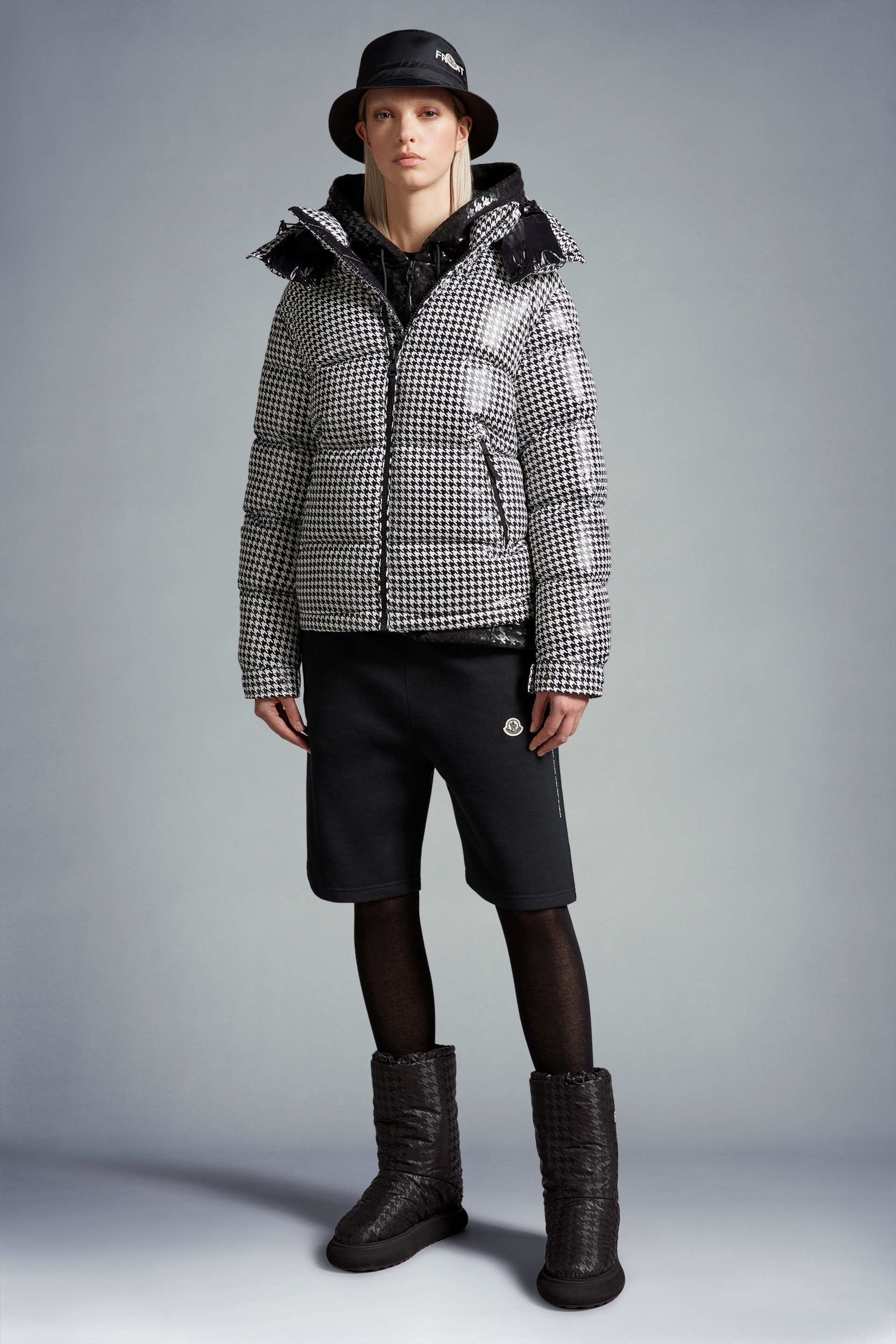 Moncler best sale houndstooth jacket